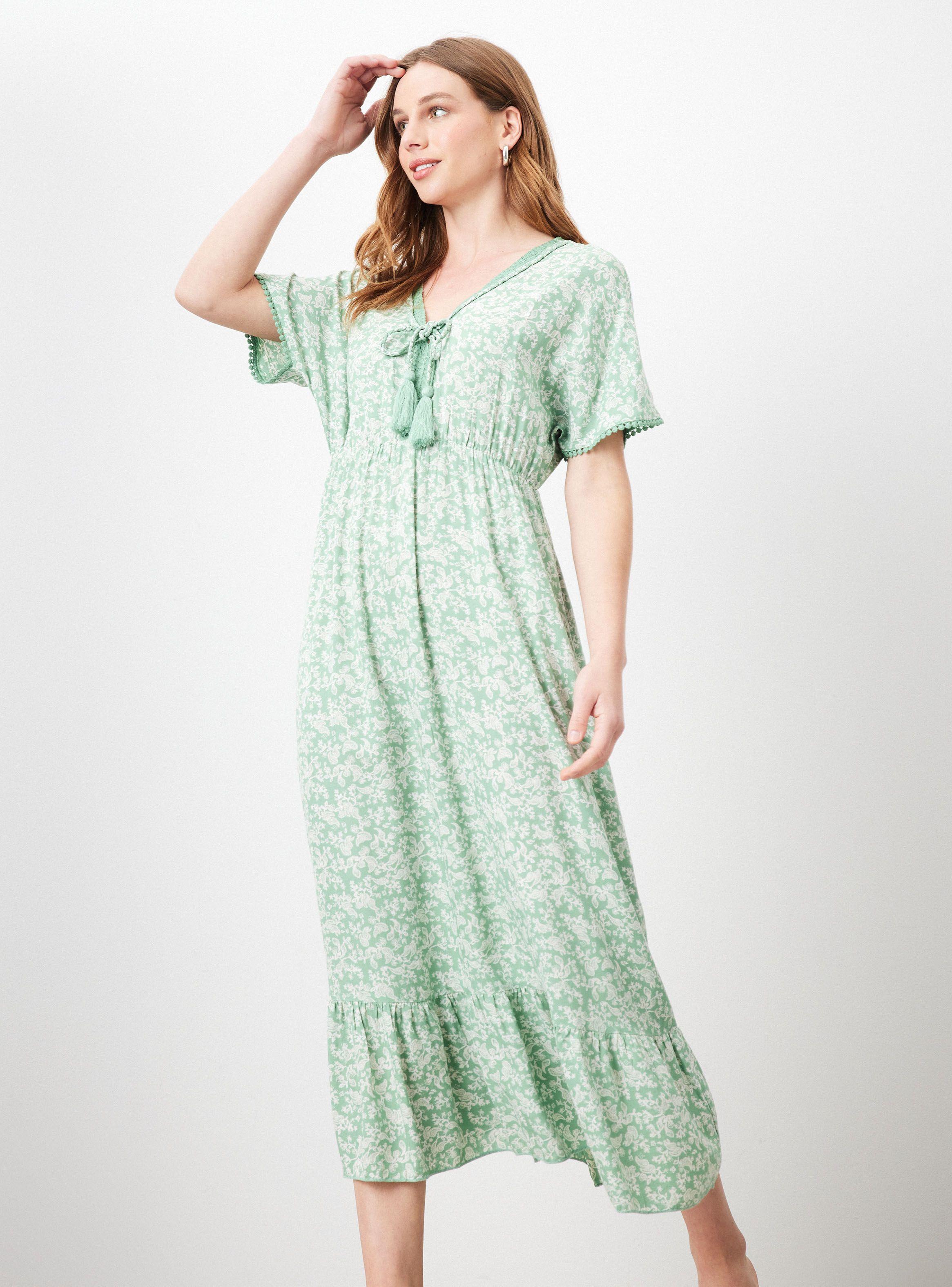 Vestido Tipo Túnica con Ajuste en Cintura-0