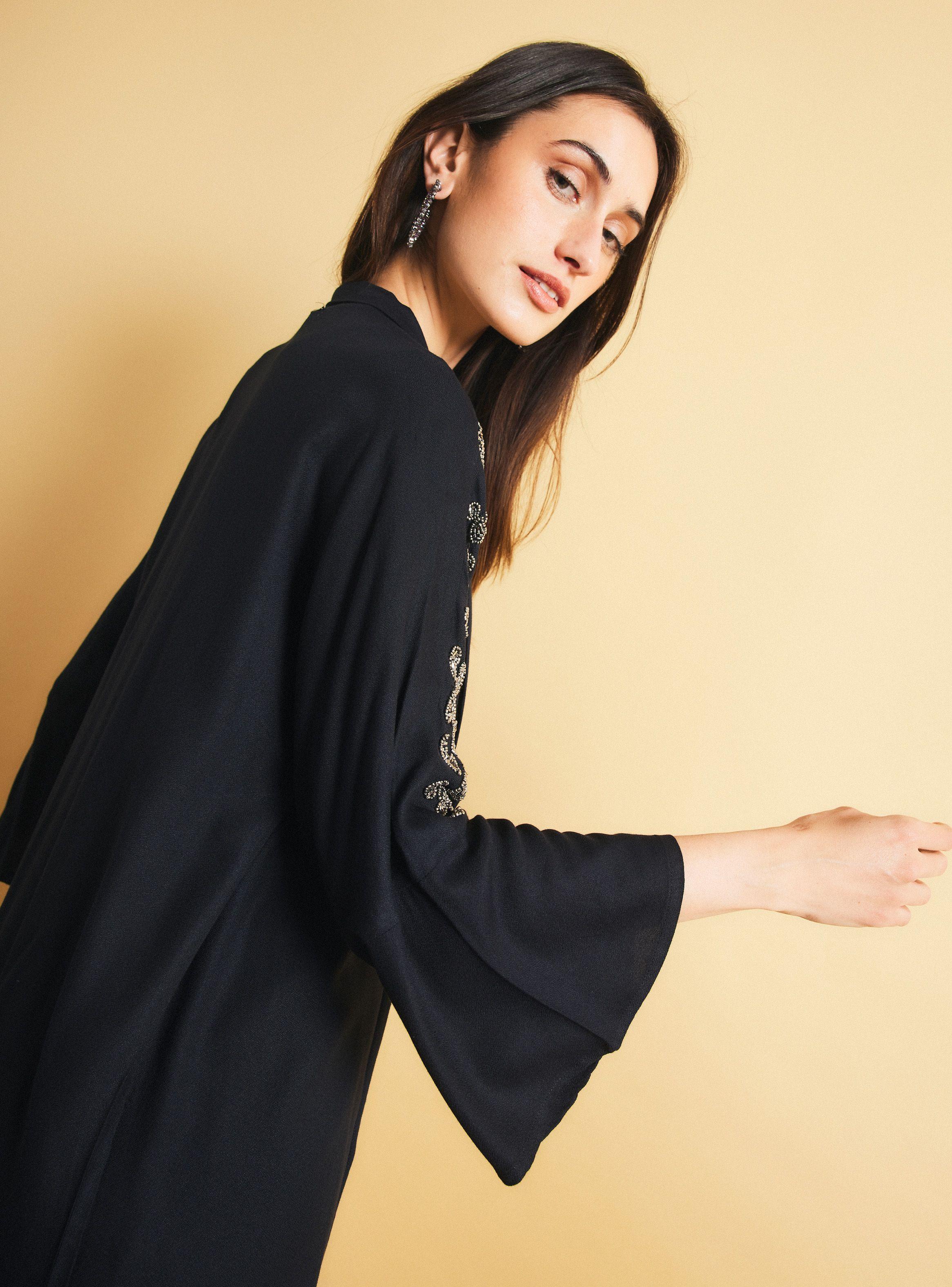 Blusa Kimono con Bordado en Hombros-3