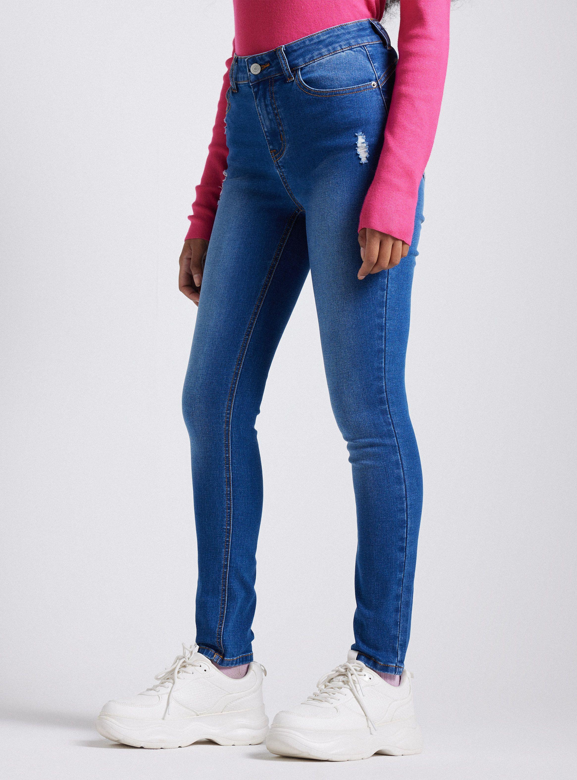 Jeans Push Up Skinny Mini Roturas-0