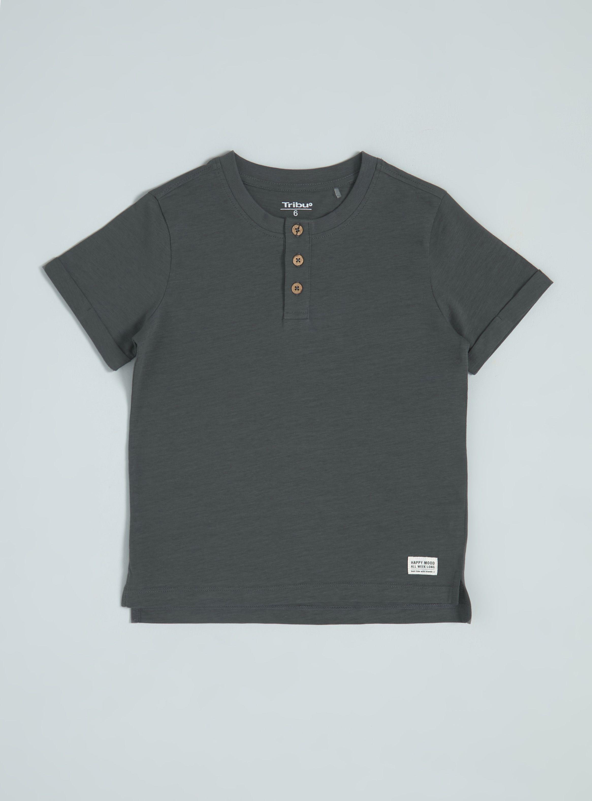 Polera Lisa Henley con Botones-2