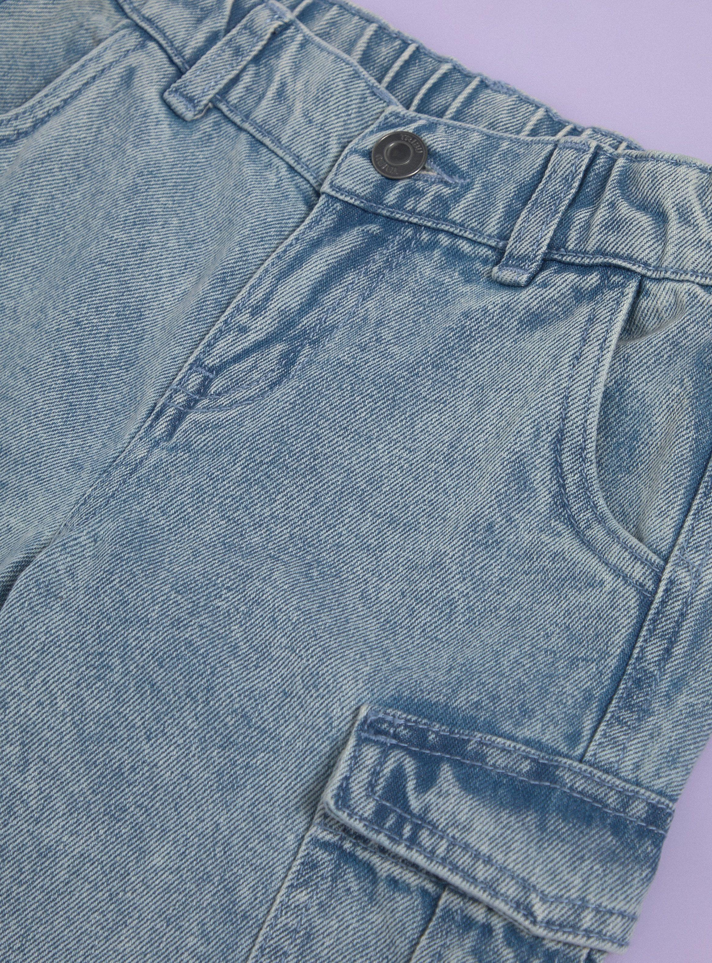 Bermuda Cargo Bleach Denim-4