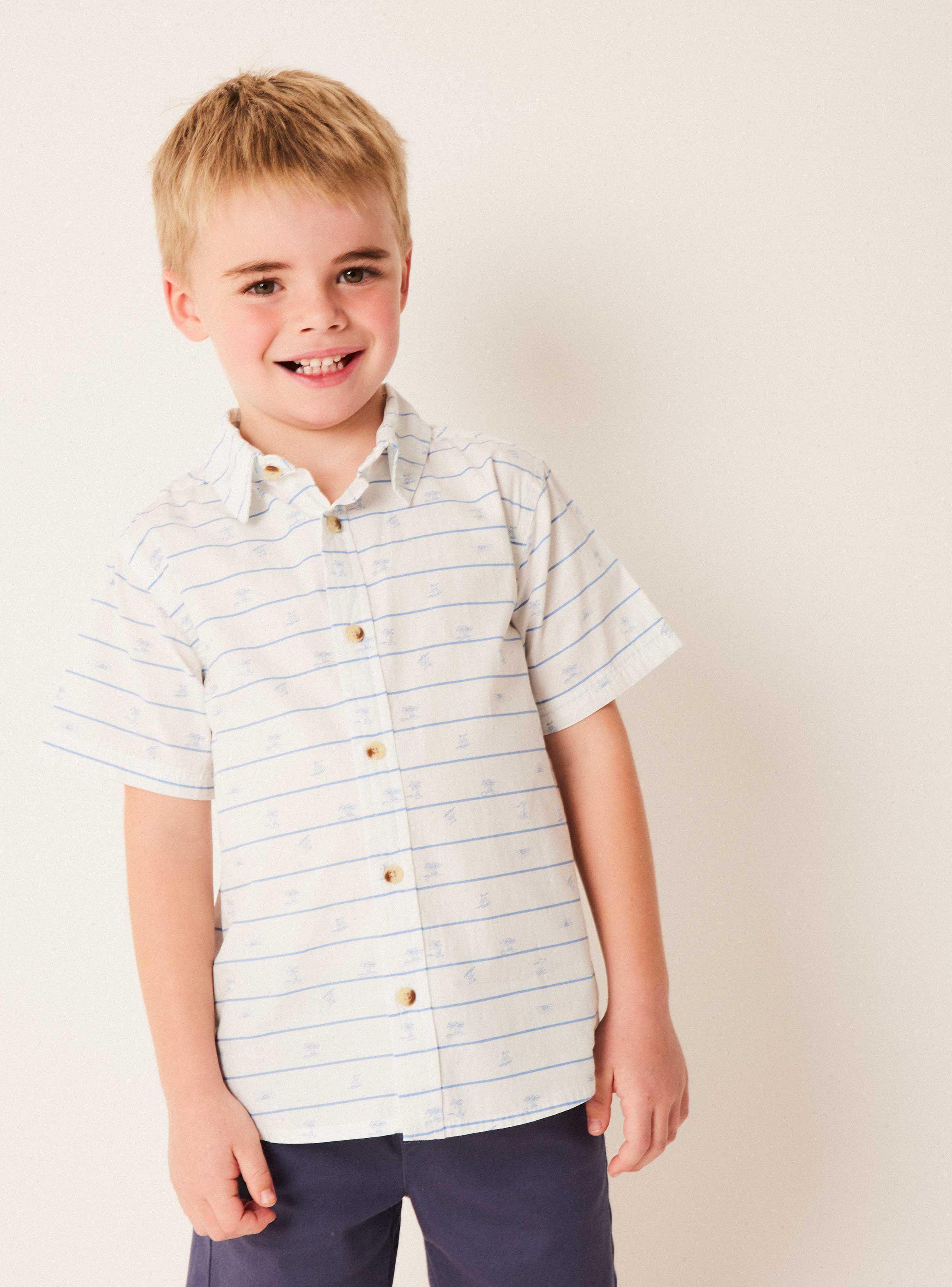 Camisa de Vestir Poplin Mini Print-0