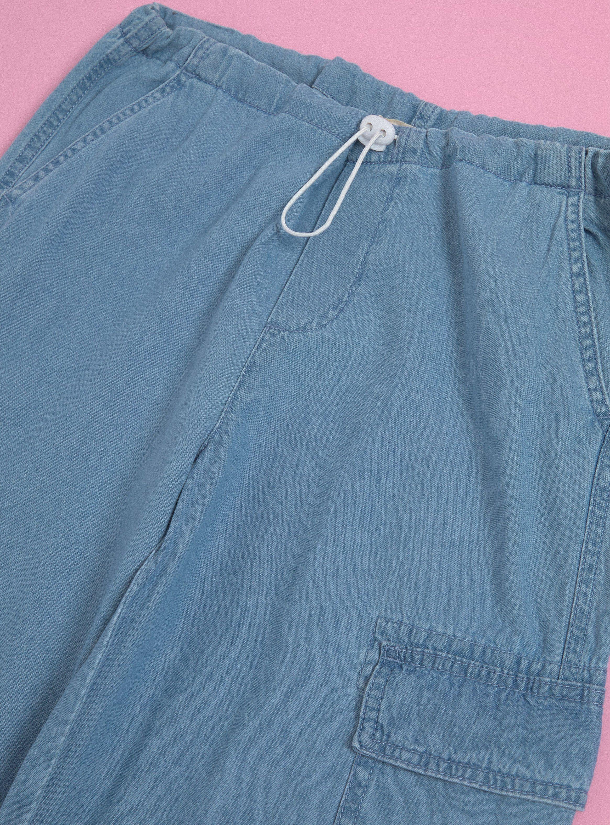 Pantalón Bolsillos Cargo Jeans-3