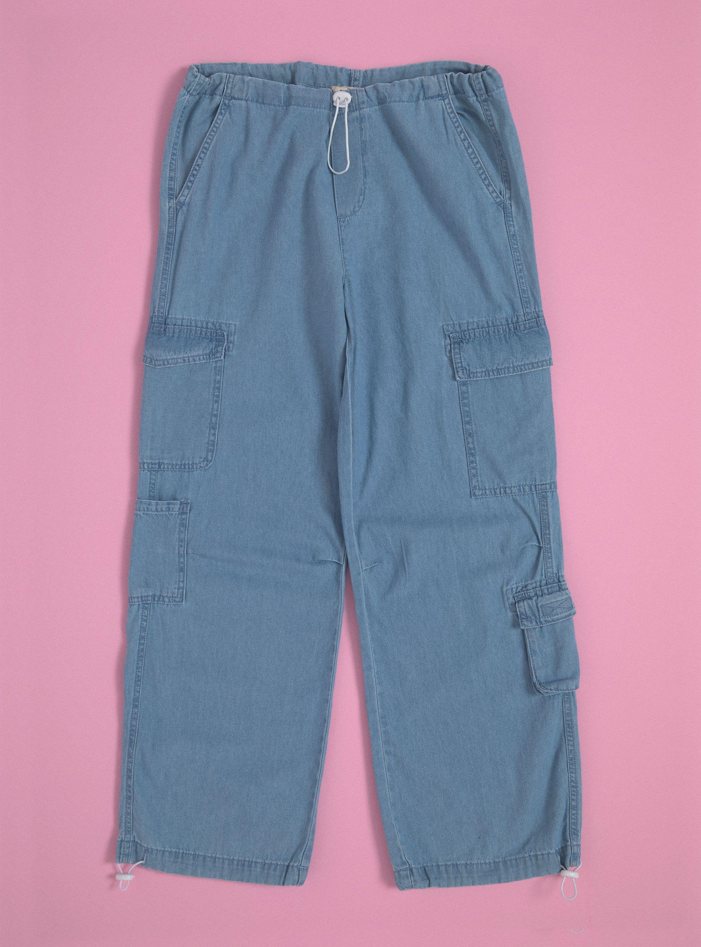 Pantalón Bolsillos Cargo Jeans-2
