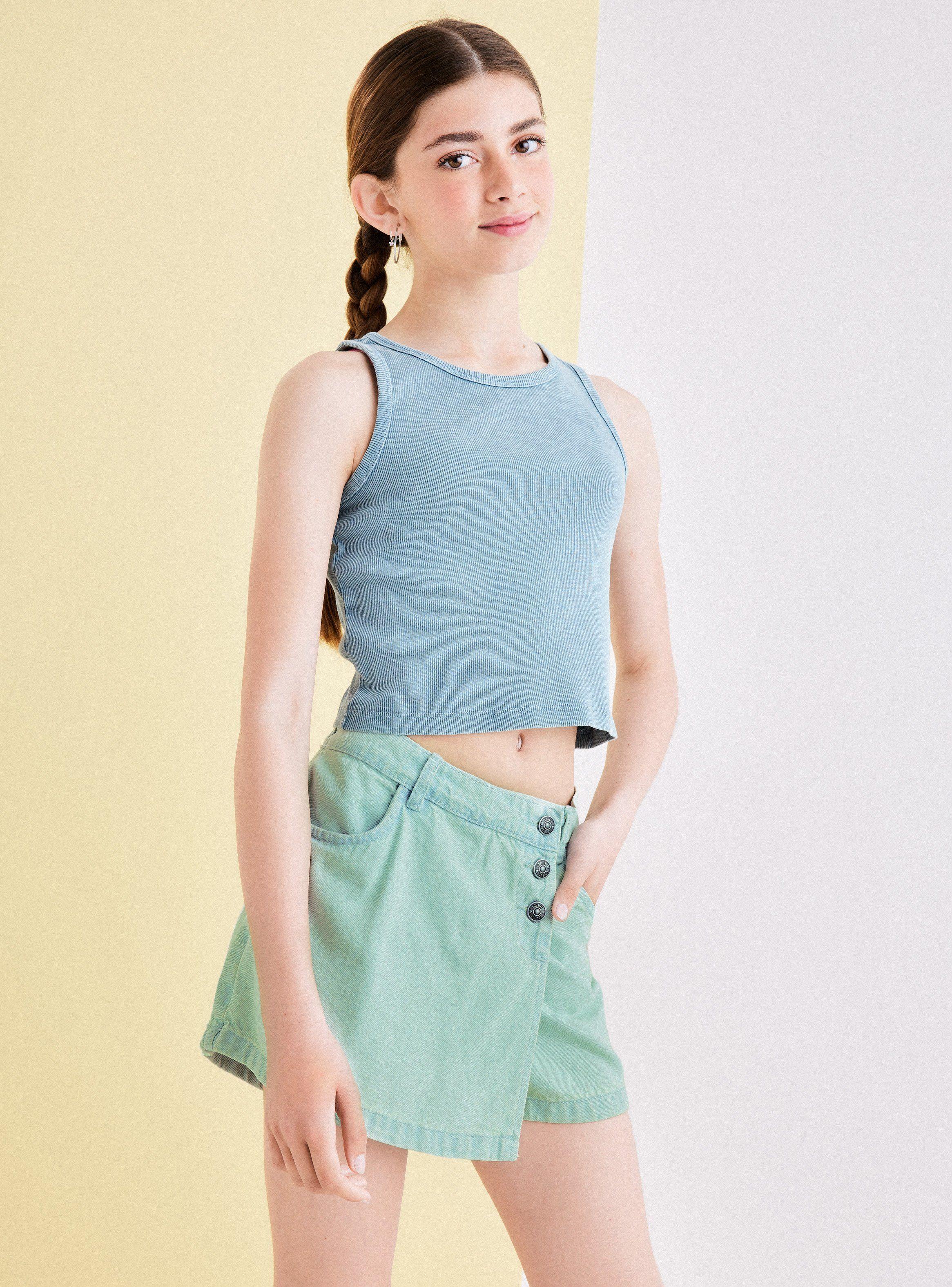 Short/Falda Jeans Procesos-0