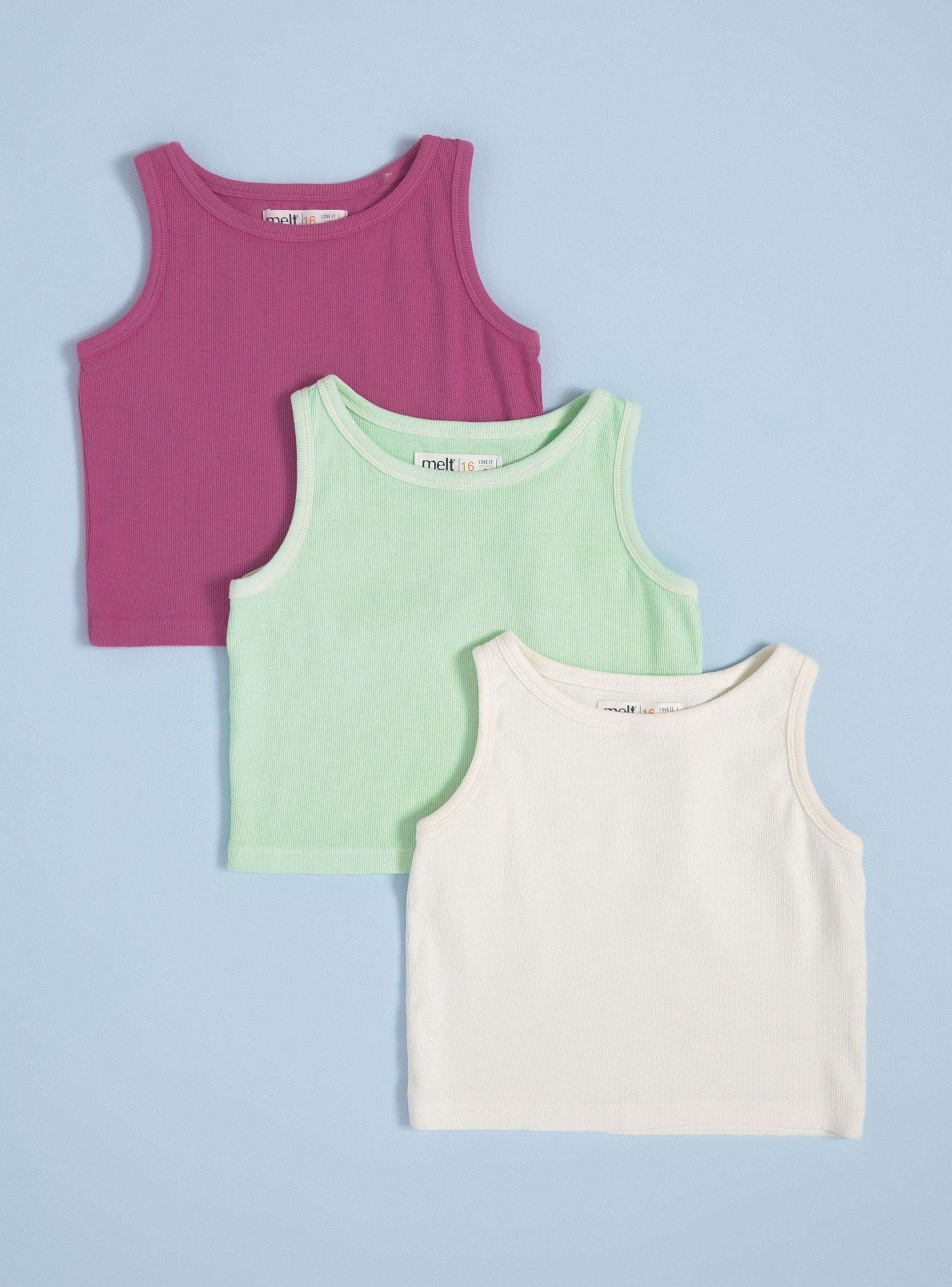 Polera Pack de 3. Rib Colores-0