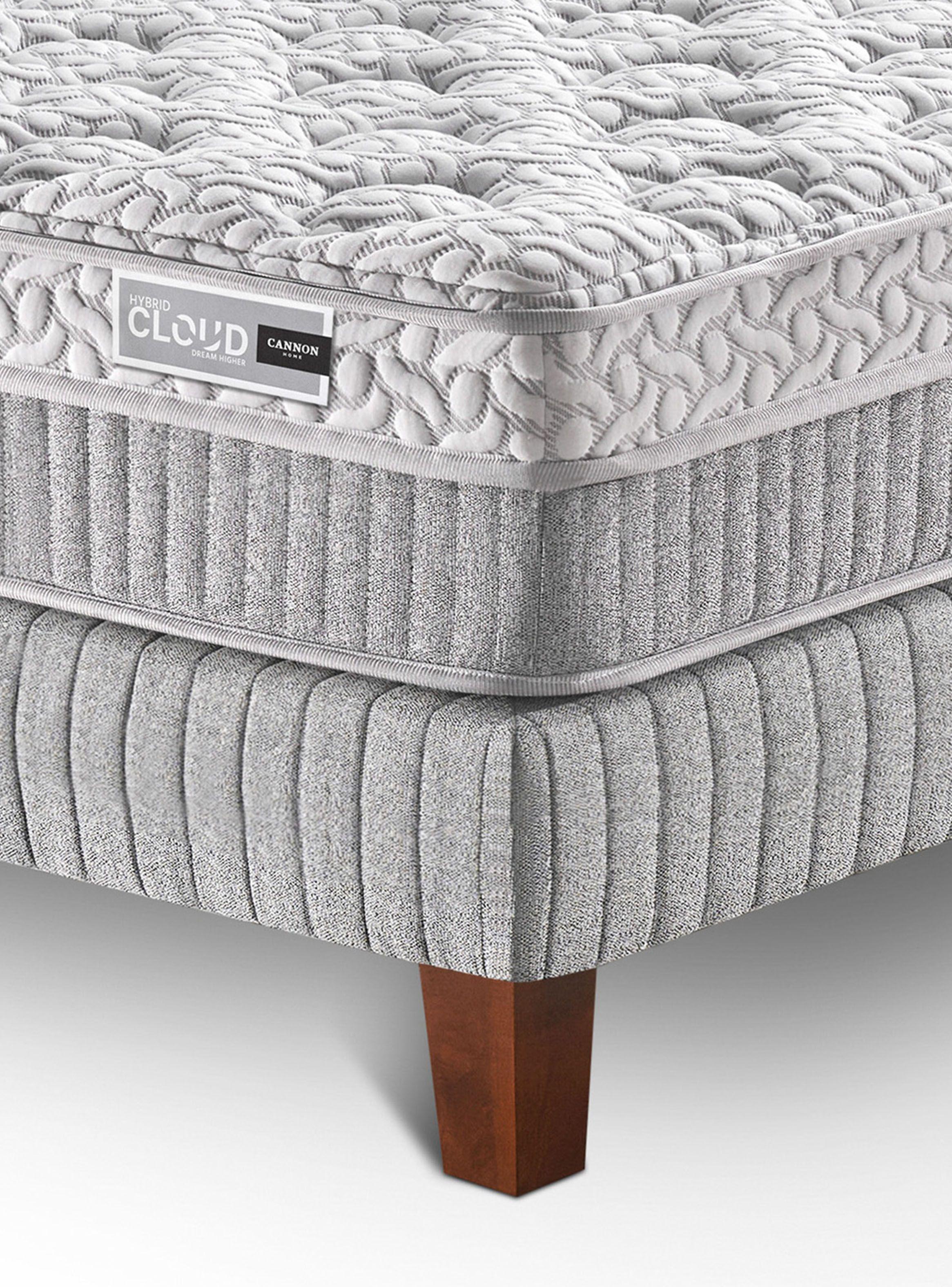 Cama Europea Hybrid Cloud King + Set Almohadas-4