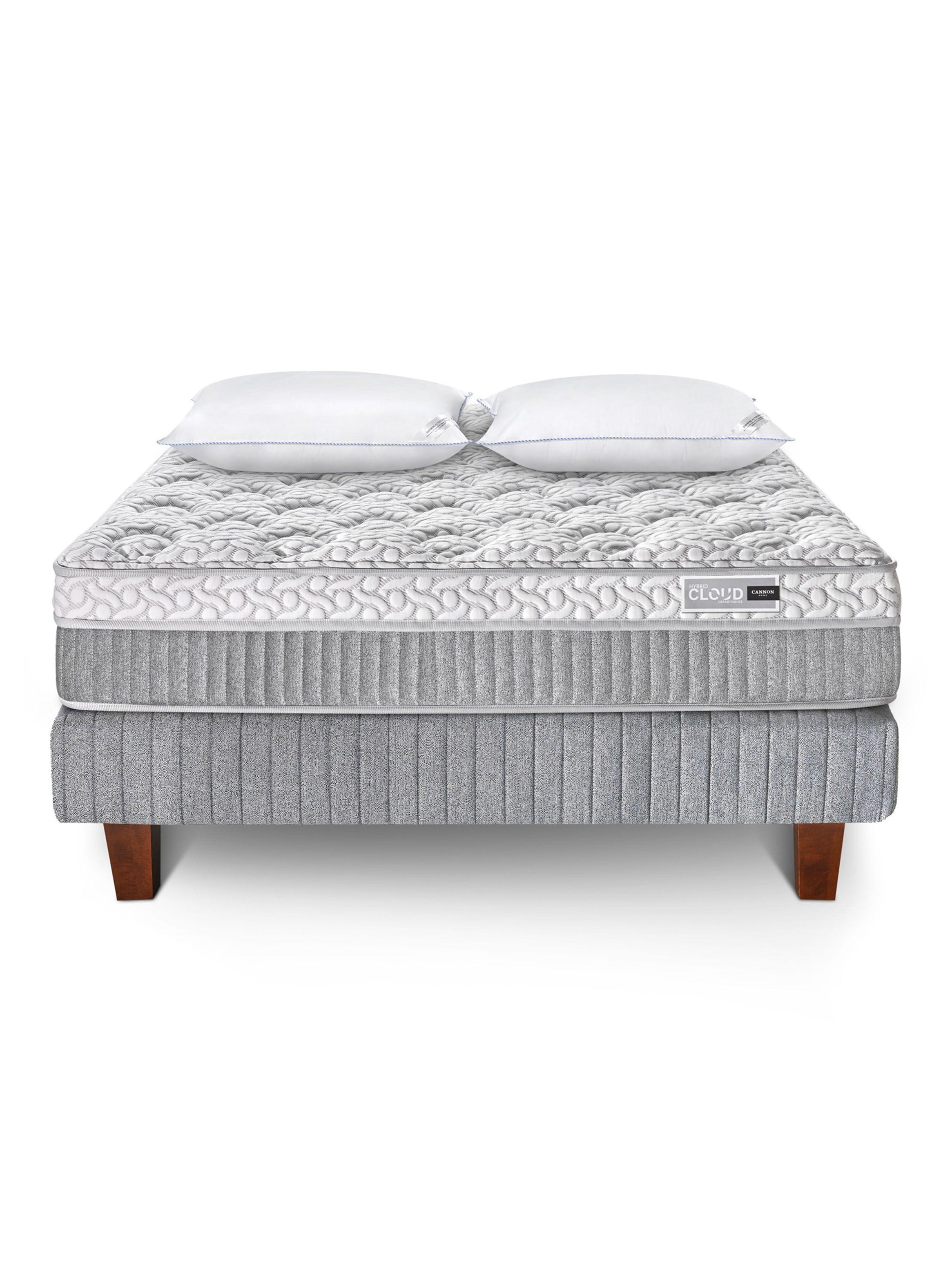 Cama Europea Hybrid Cloud Súper King + Set Almohadas-1