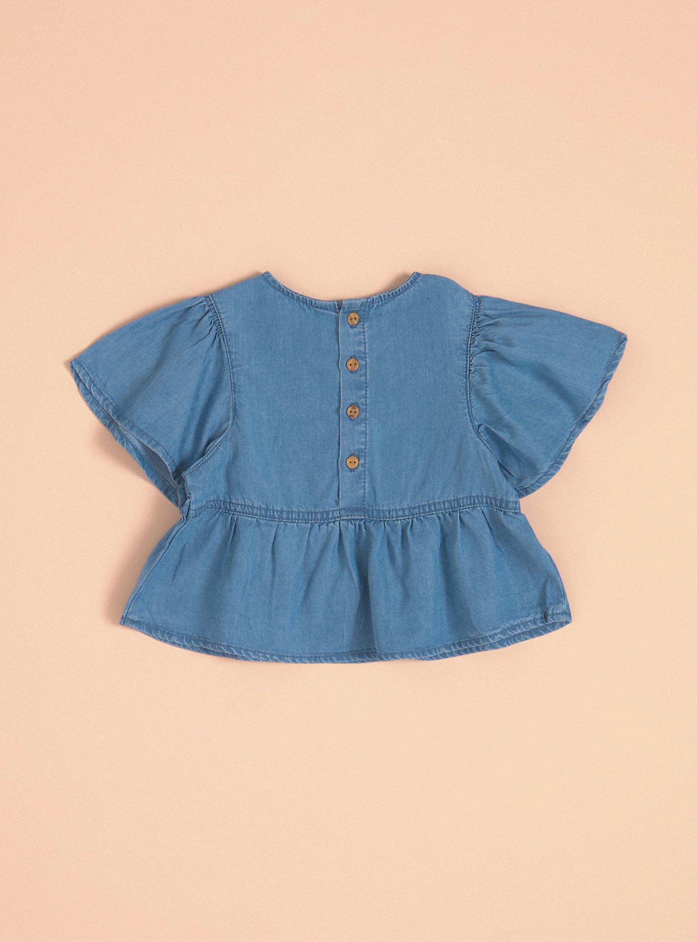 Blusa Sin Cuello con Manga Ancha Look Relajado-1