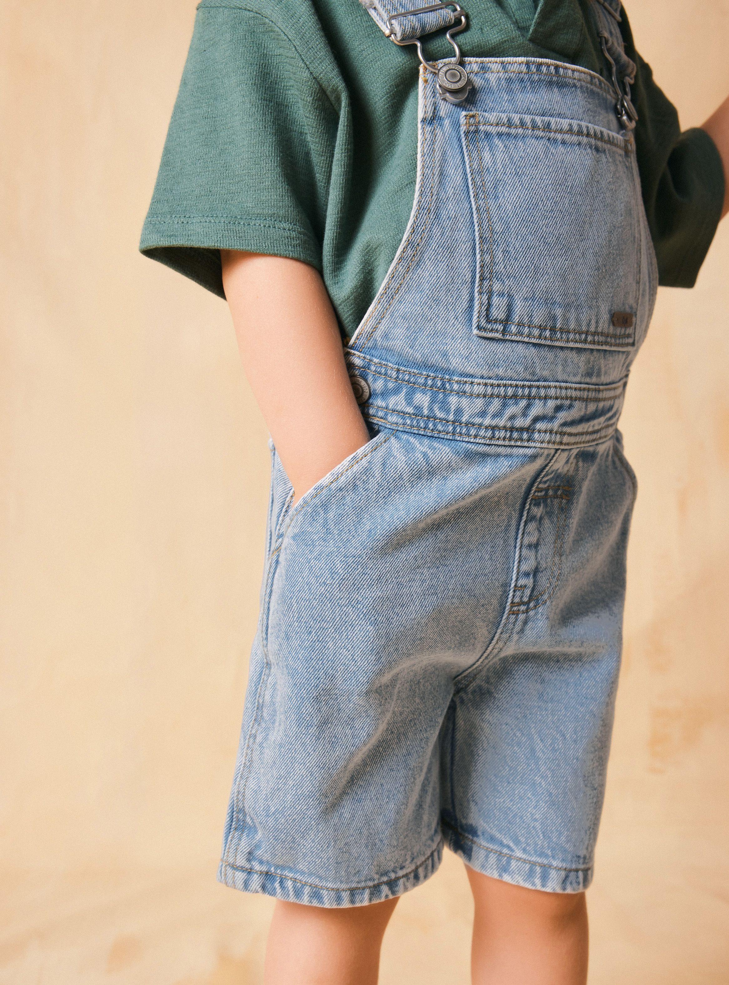 Jardinera Short de Corte Clásico Denim-1