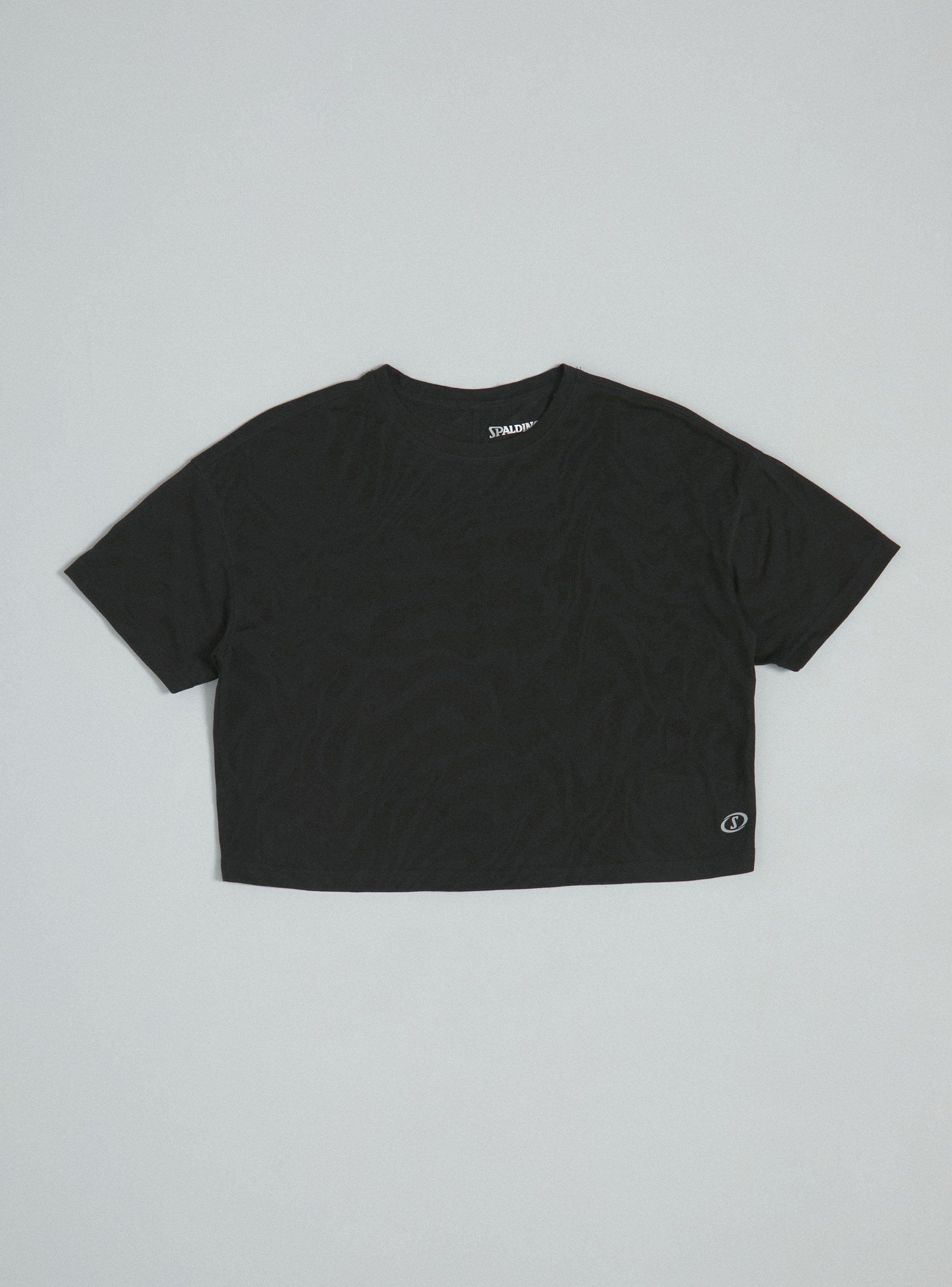 Polera Crop Semi Transparente con Diseño en Tela-2