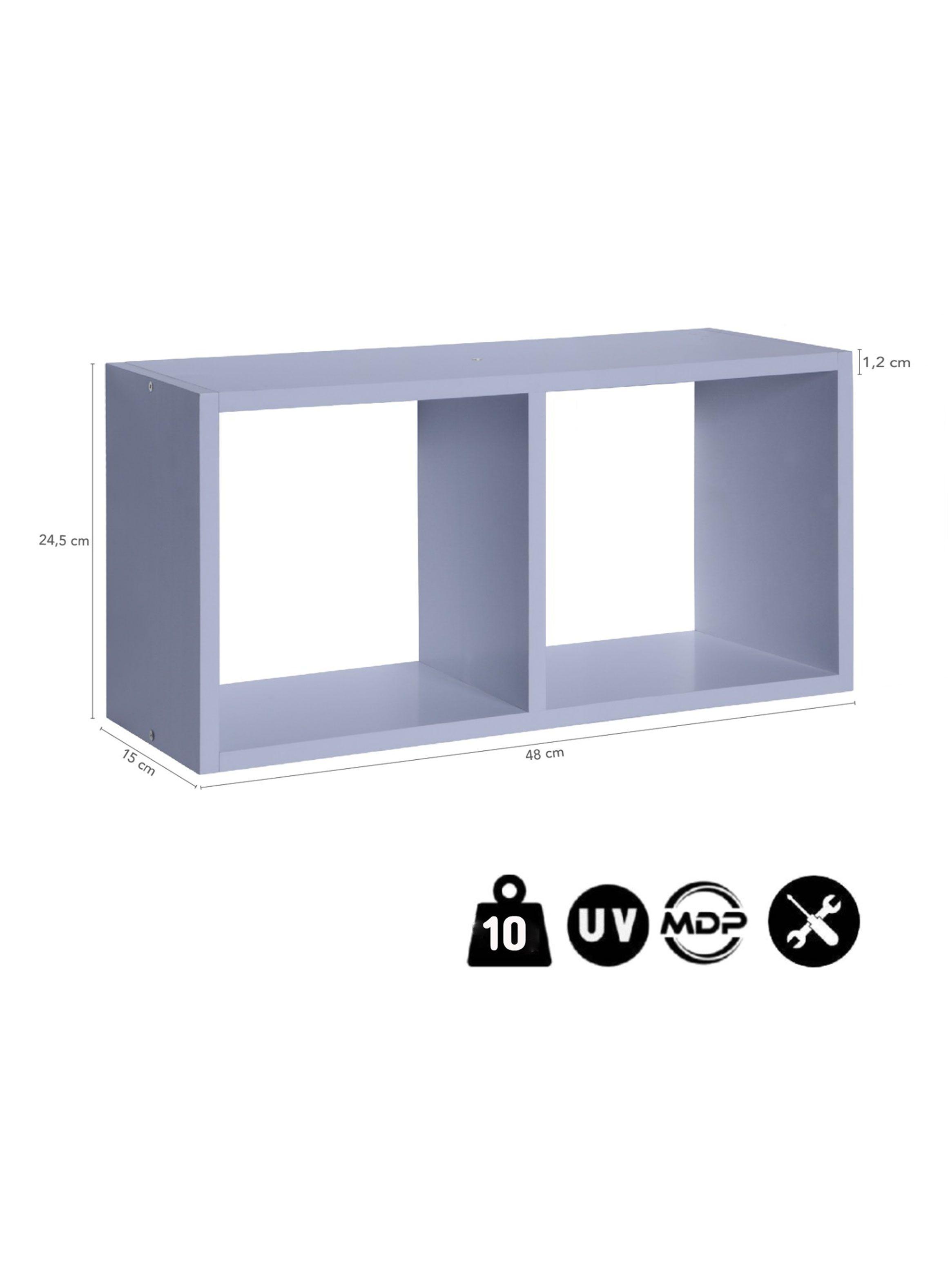 Repisa Serenity Doble Azul-1