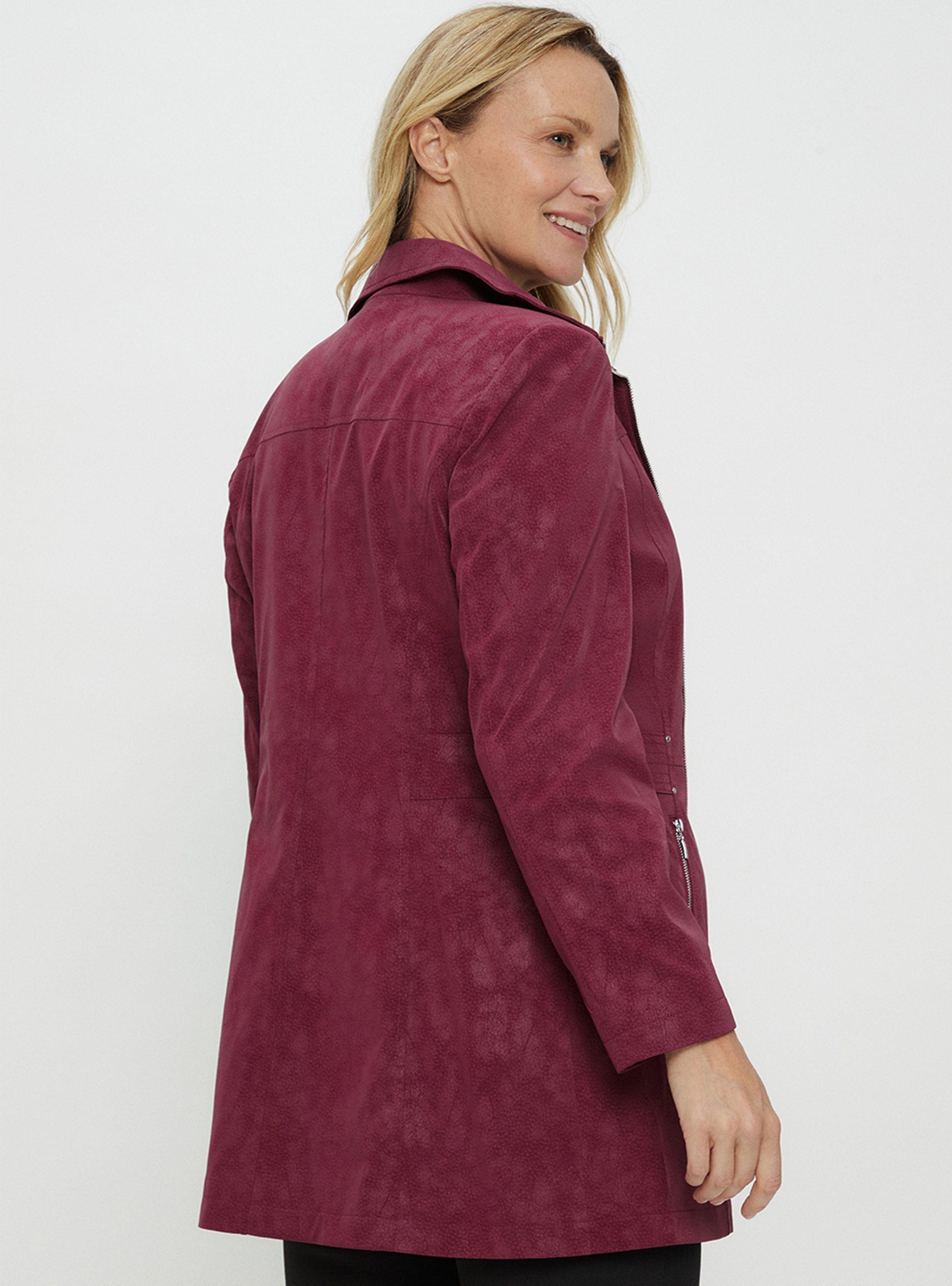 Impermeable De Ecocuero Con Cuello Alto-1