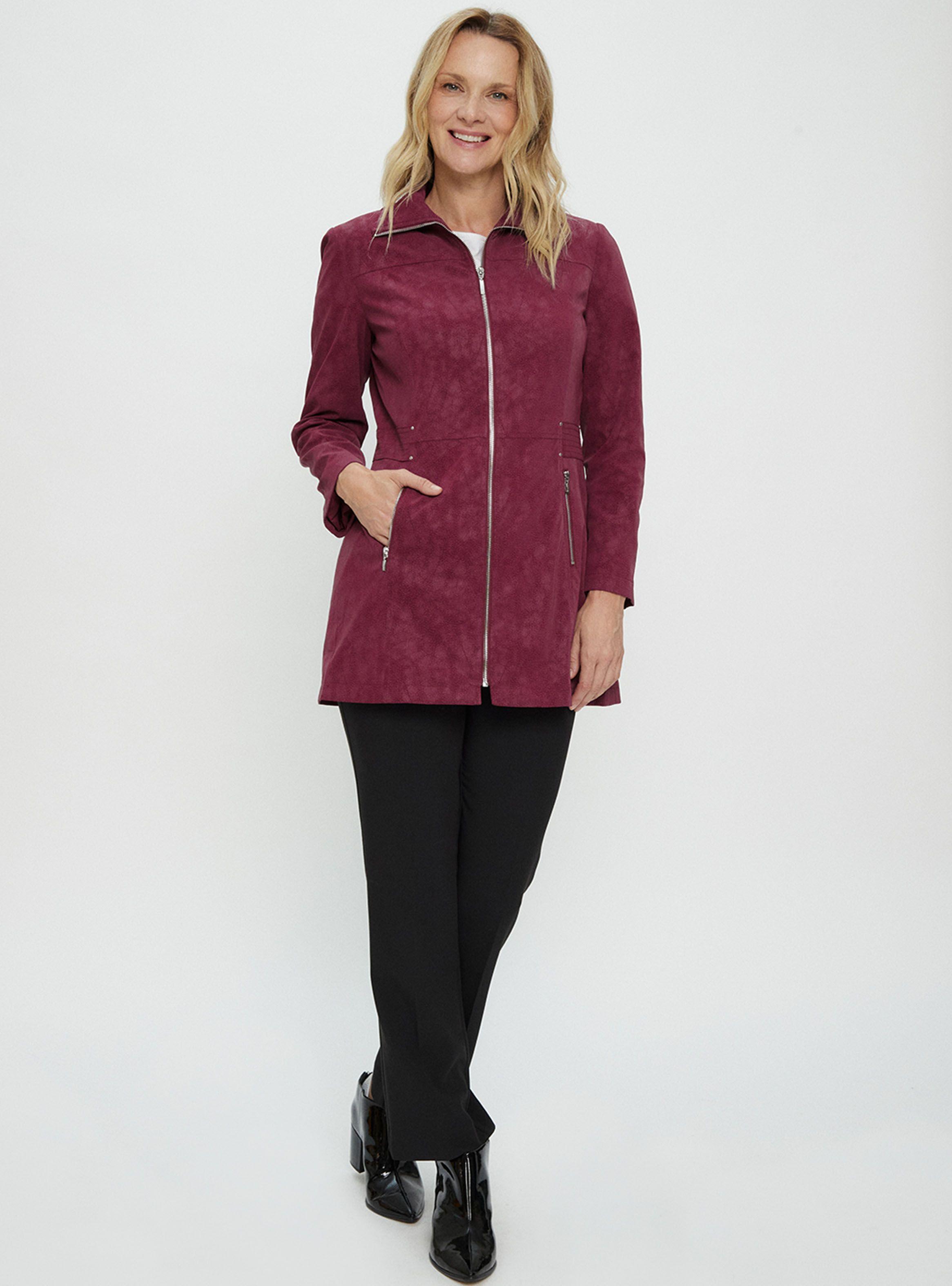 Impermeable De Ecocuero Con Cuello Alto-3