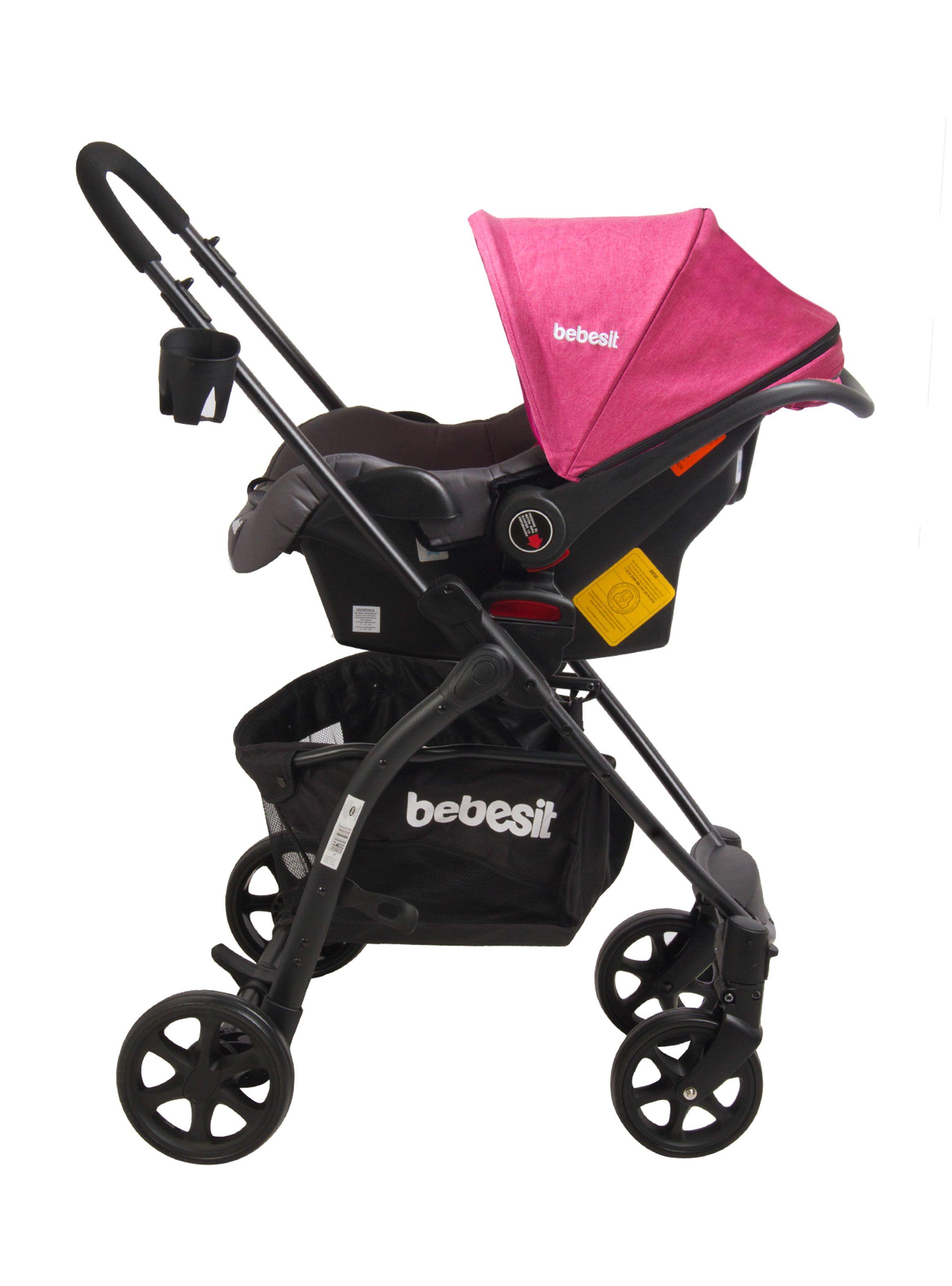 Coche Travel System Fenix Rosado Bebesit-3