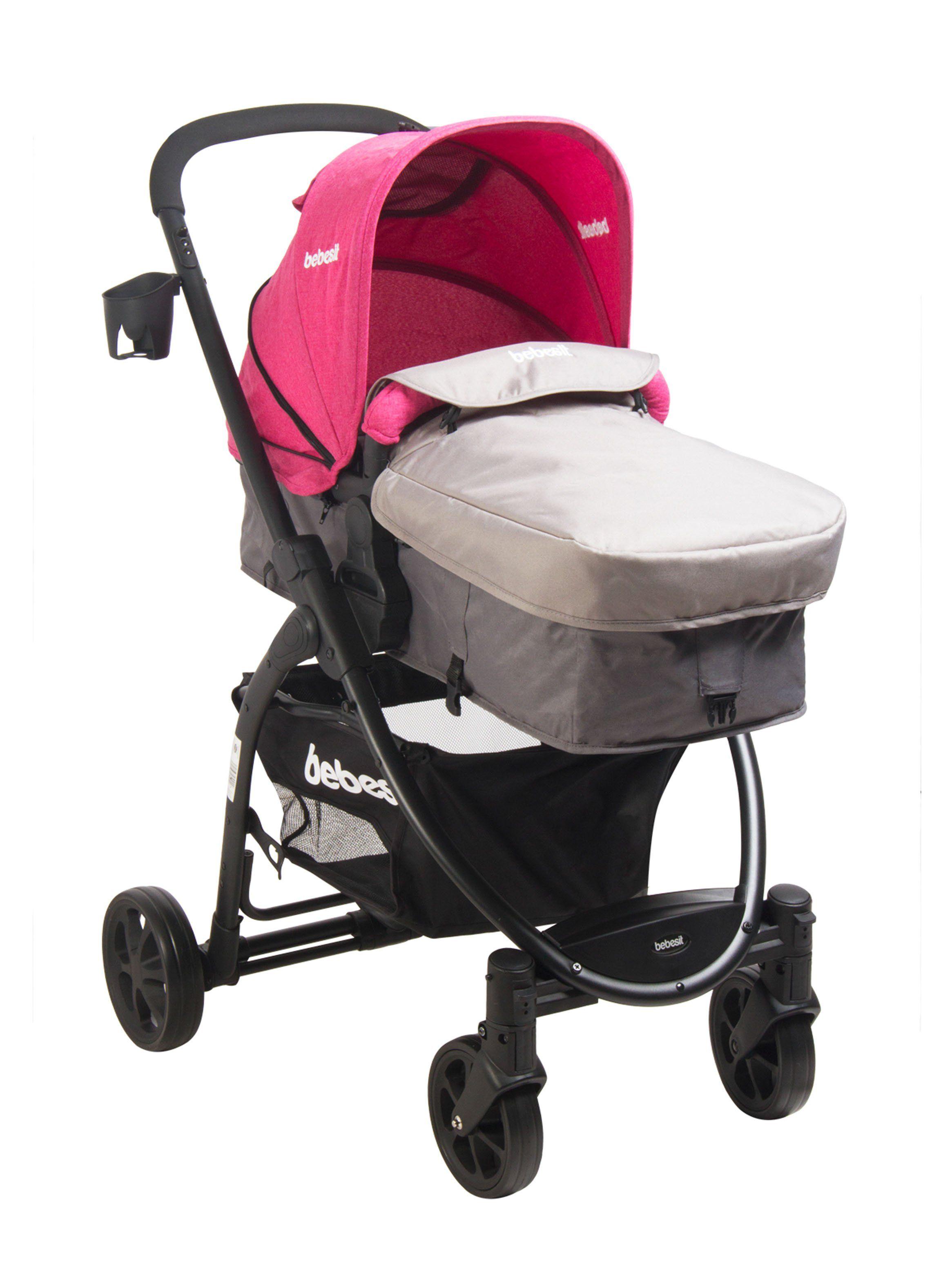 Coche Travel System Fenix Rosado Bebesit-1