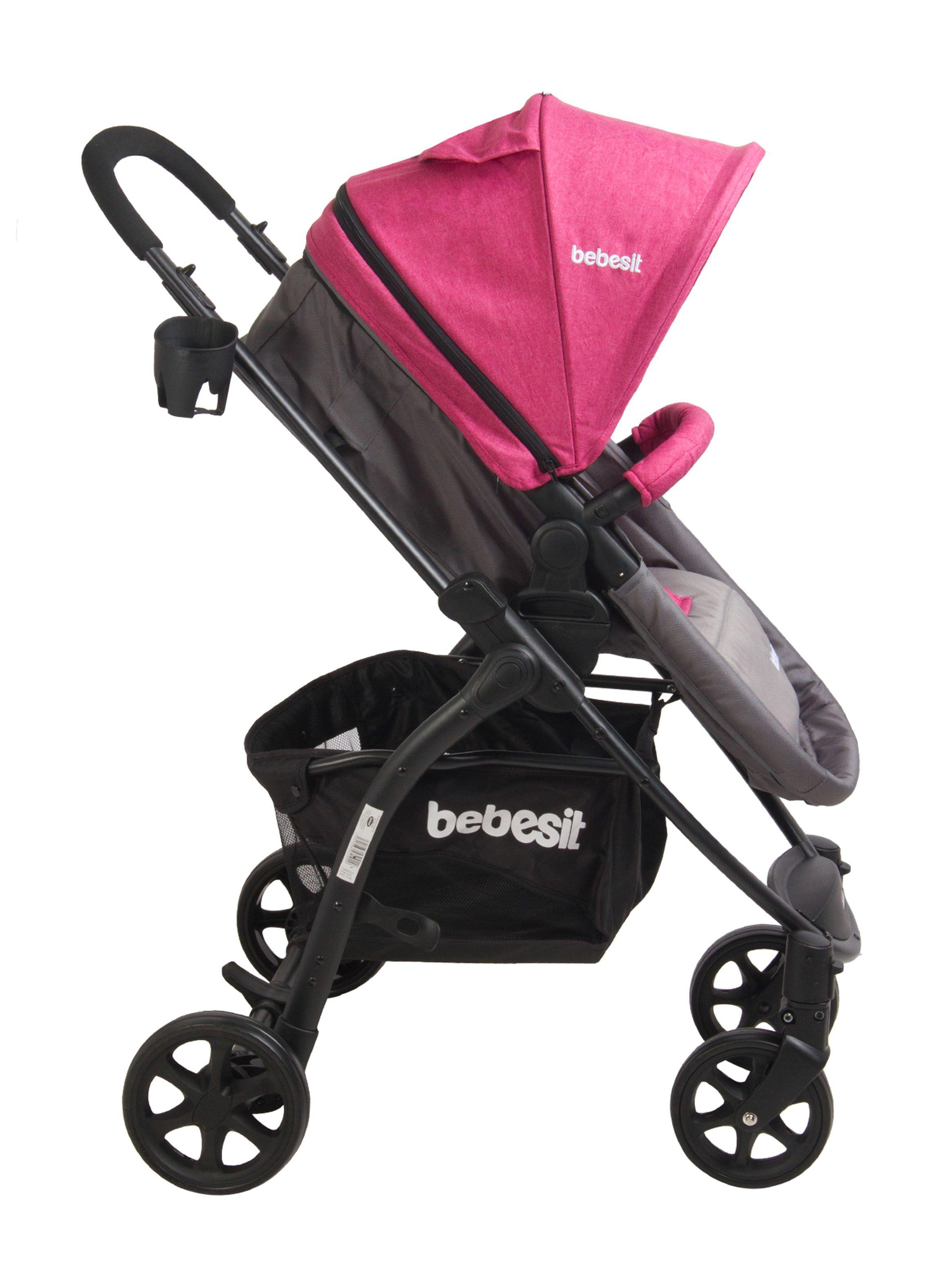 Coche Travel System Fenix Rosado Bebesit-2