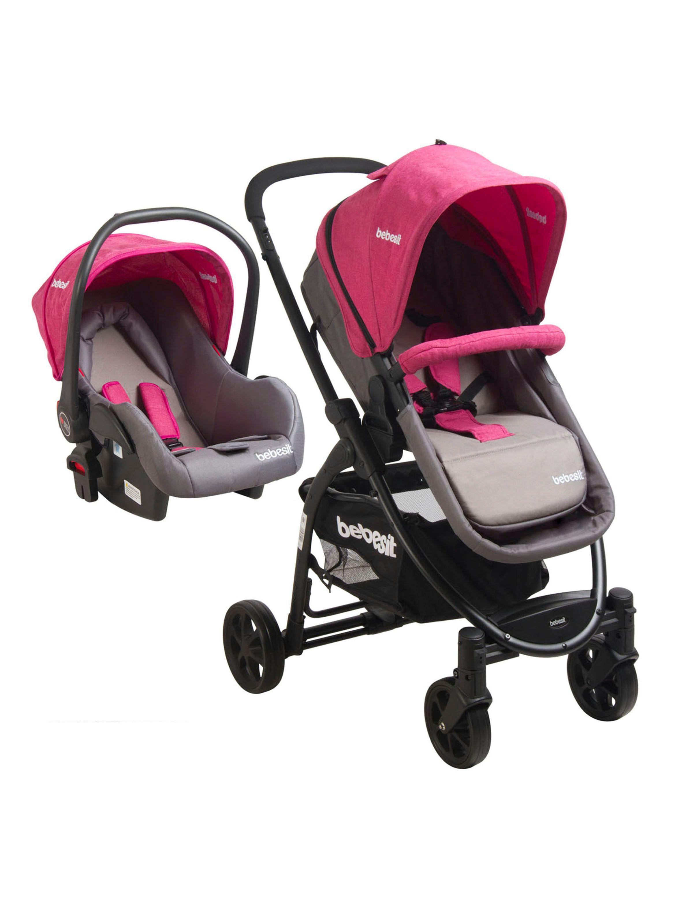 Coche Travel System Fenix Rosado Bebesit-0