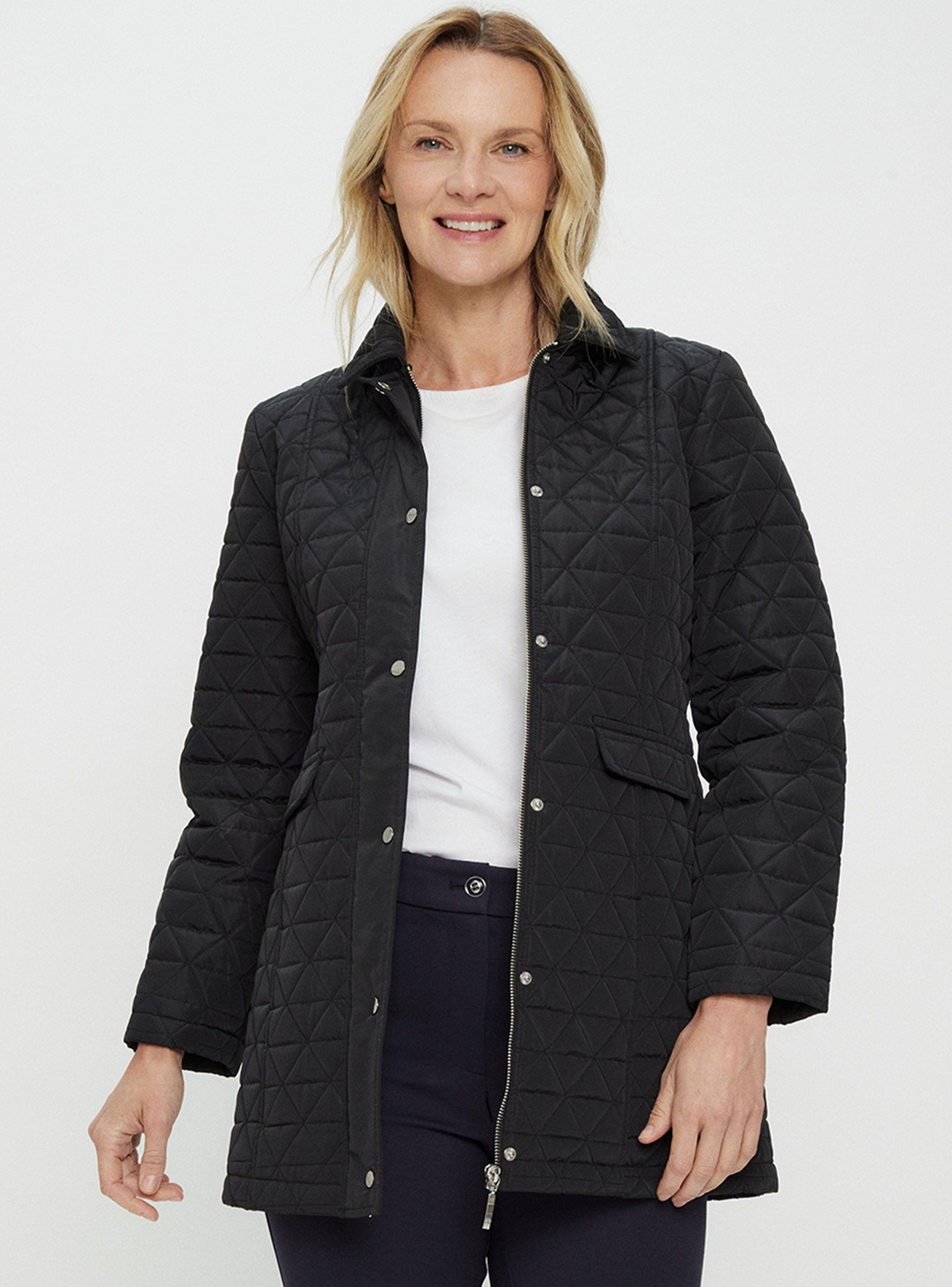 Parka Larga Básica Con Cuello Camisero-0