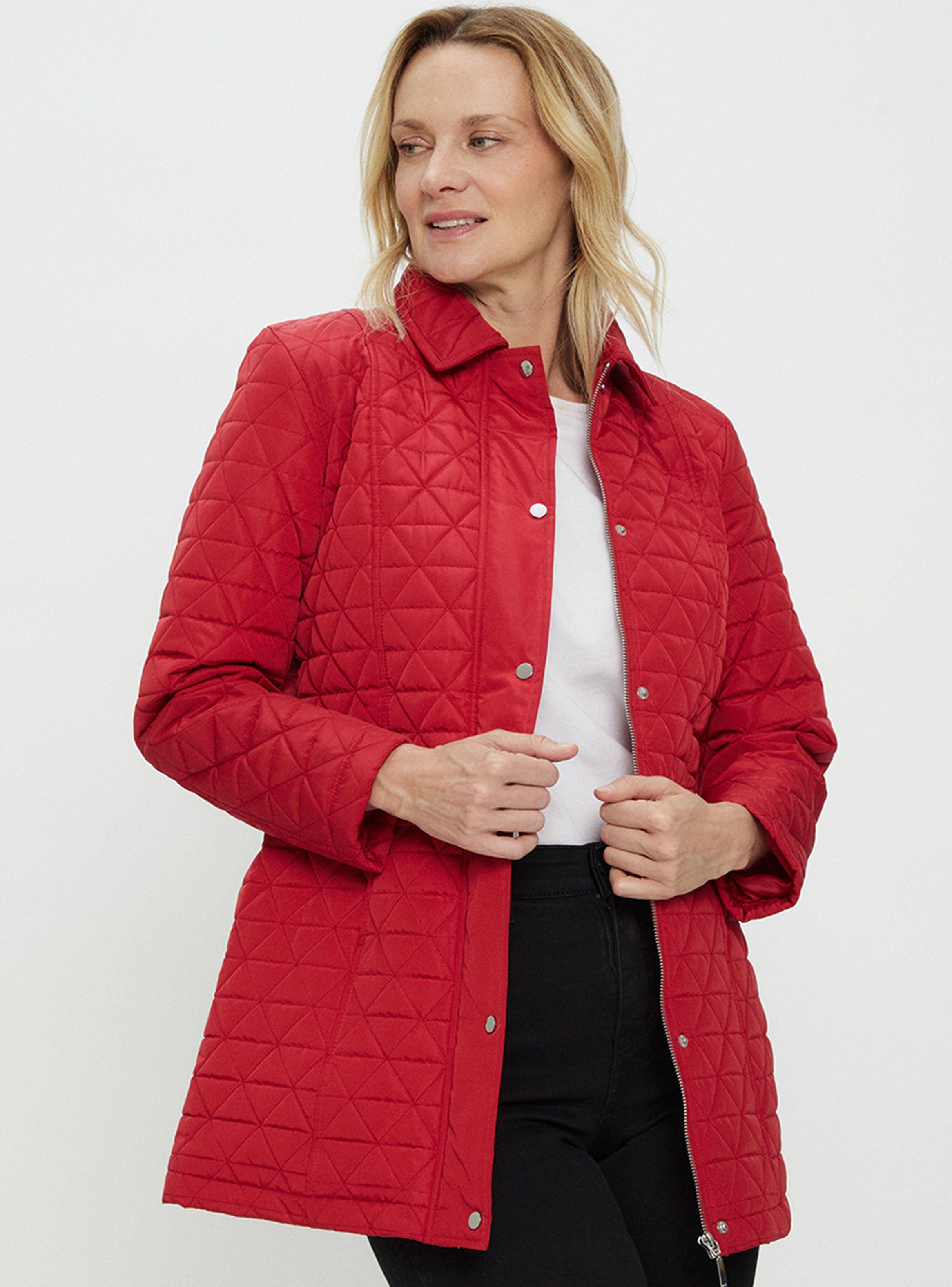 Parka Larga Con Cuello Camisero Botones y Cierre-0