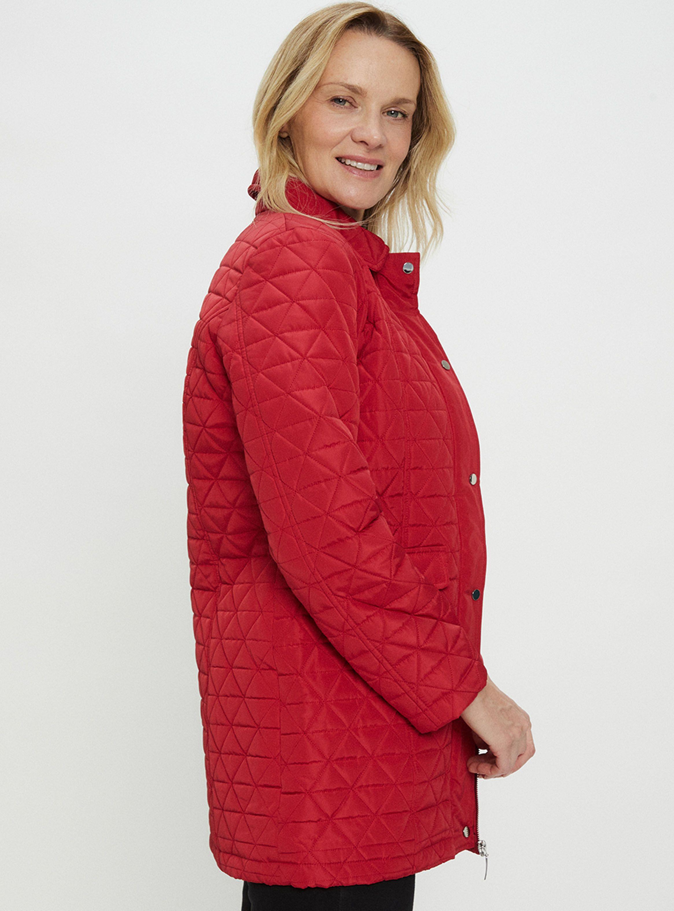 Parka Larga Con Cuello Camisero Botones y Cierre-2