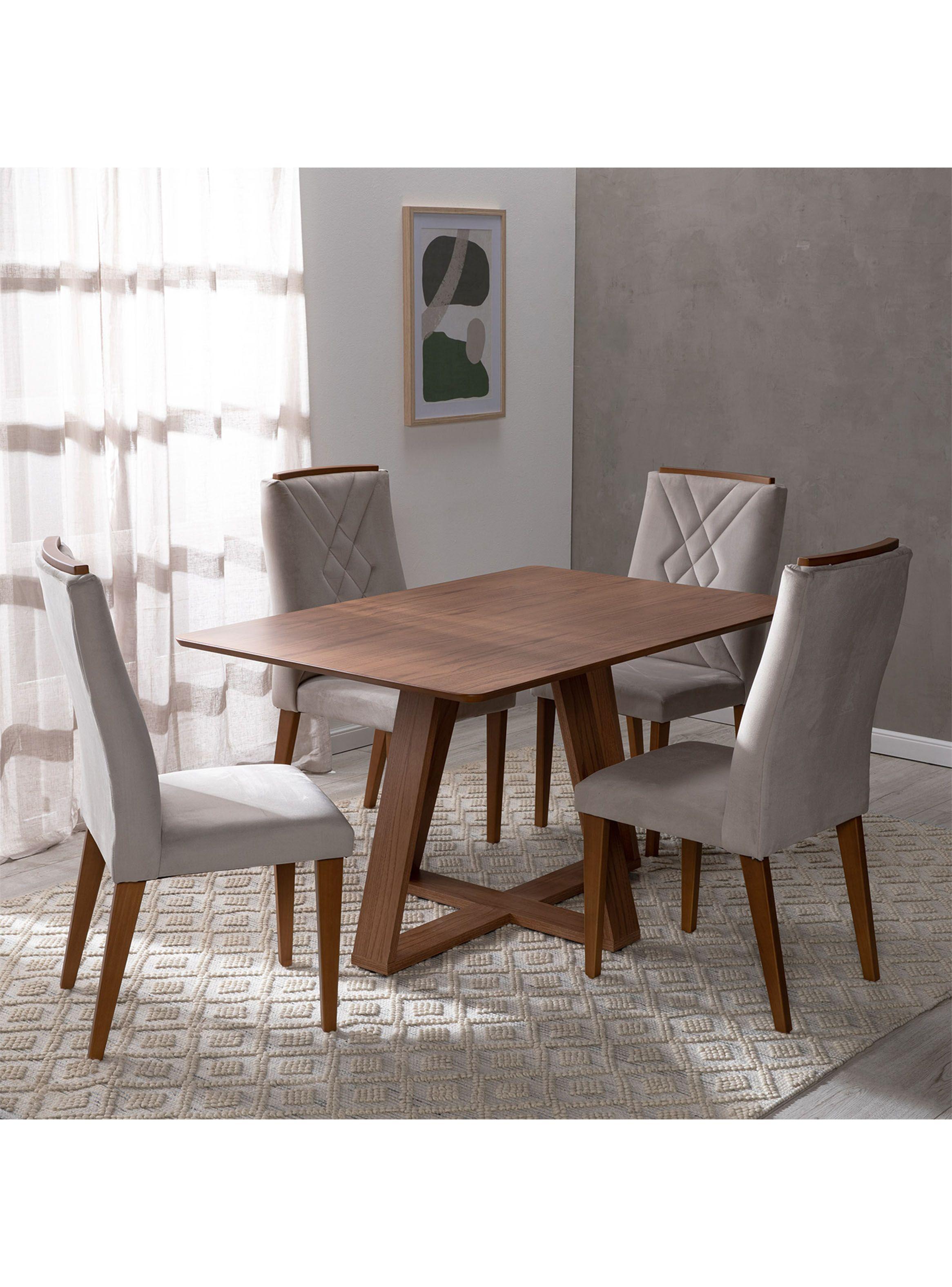 Juego Comedor Avena + 4 Sillas Megan-5