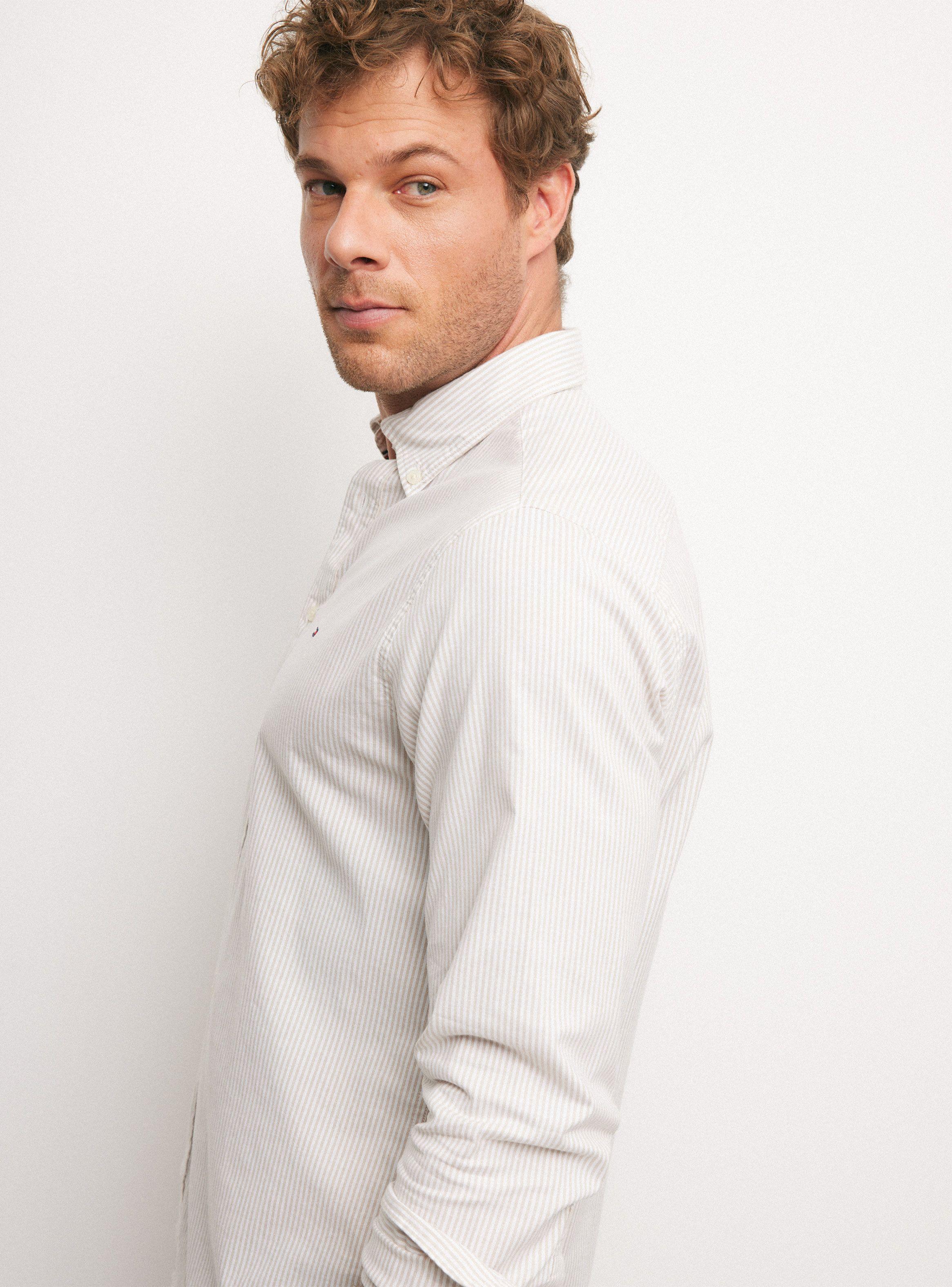 Camisa de Vestir Rayas Botón-3