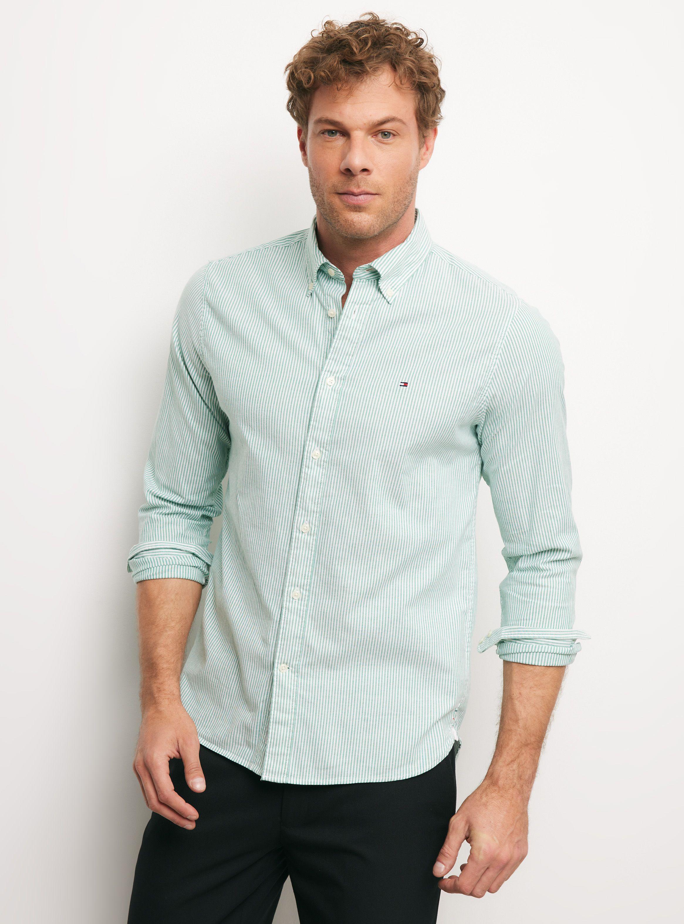 Camisa de Vestir Rayas Botón-0
