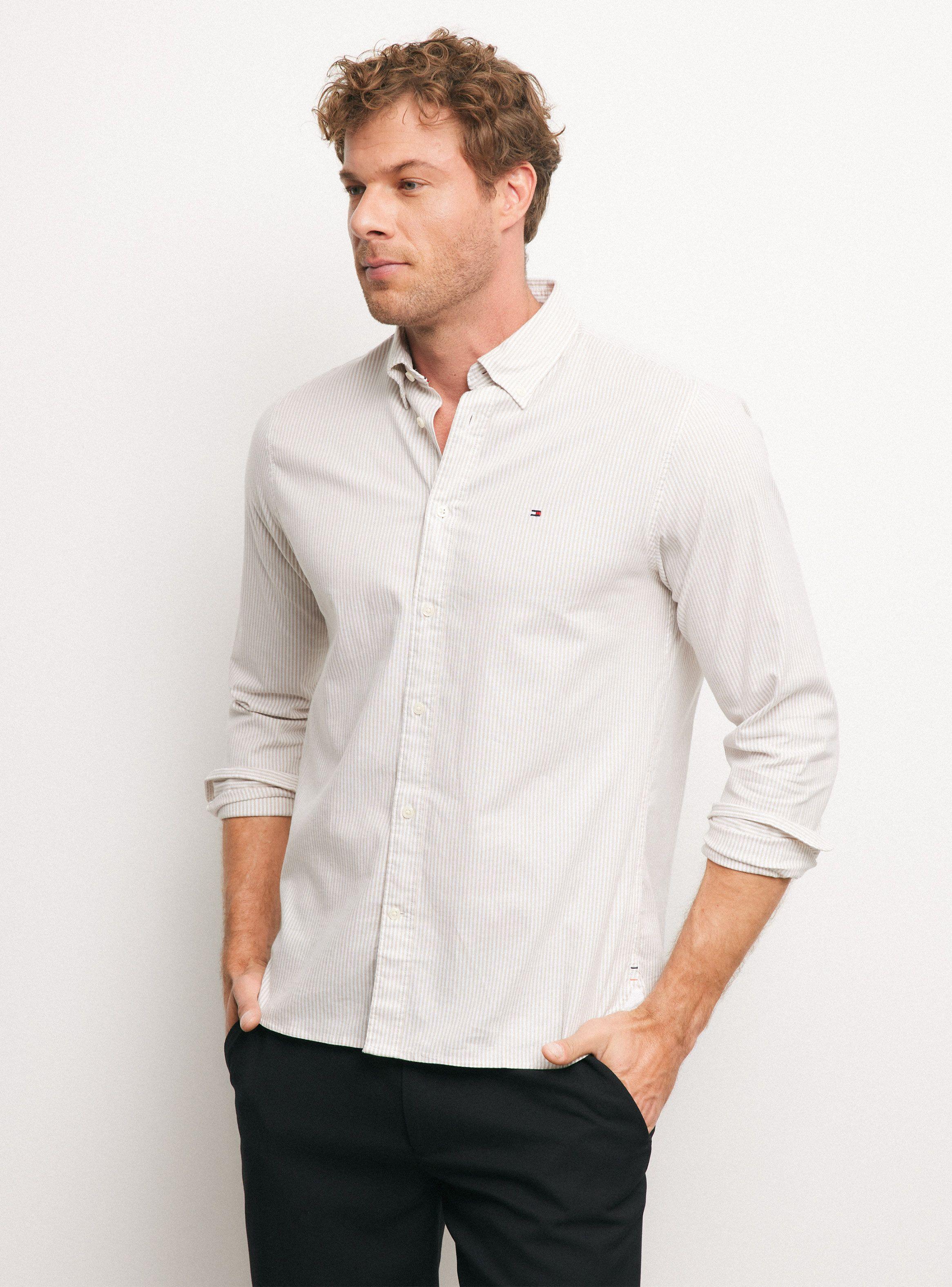 Camisa de Vestir Rayas Botón-0