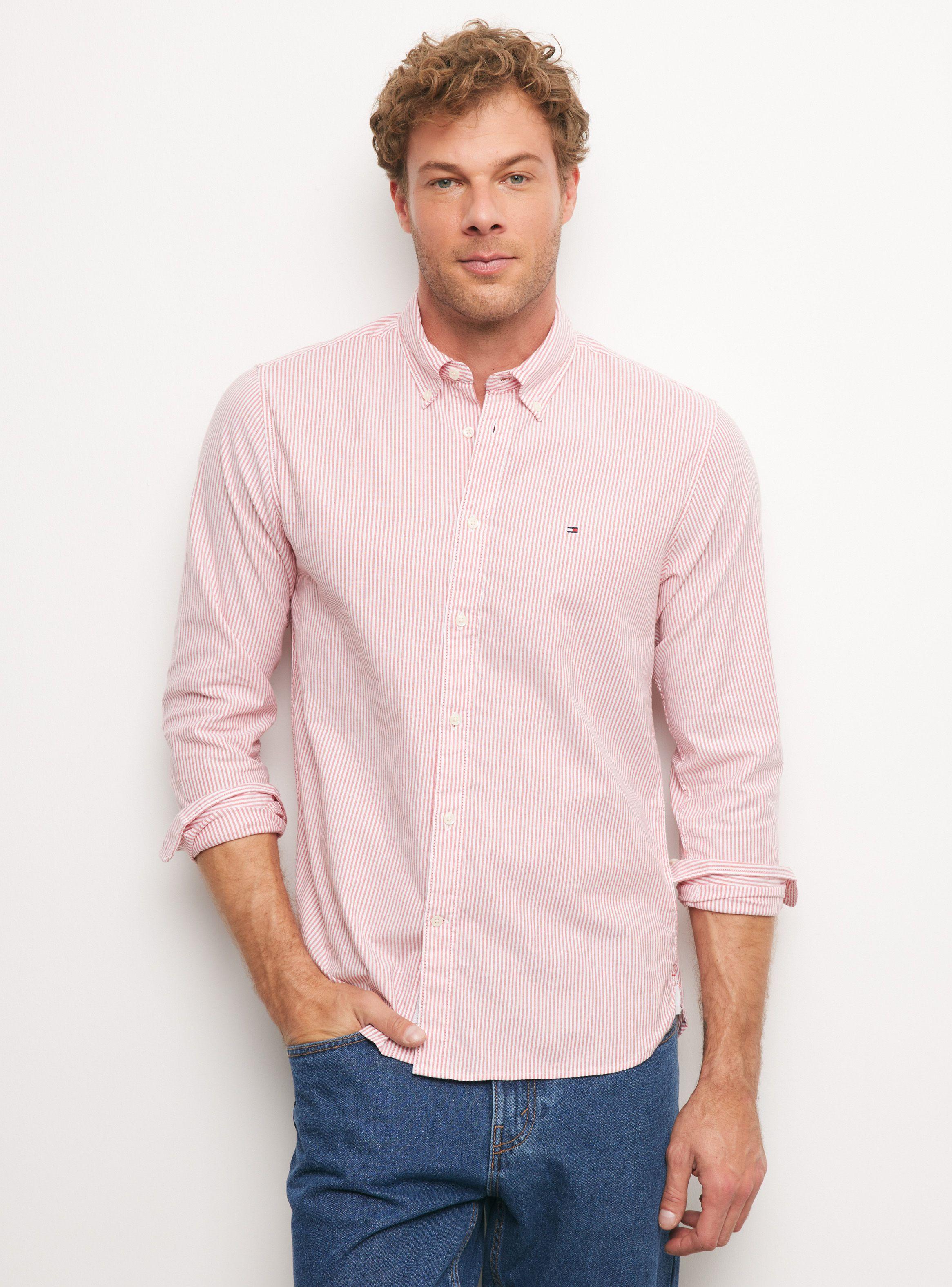 Camisa de Vestir Rayas Botón-0
