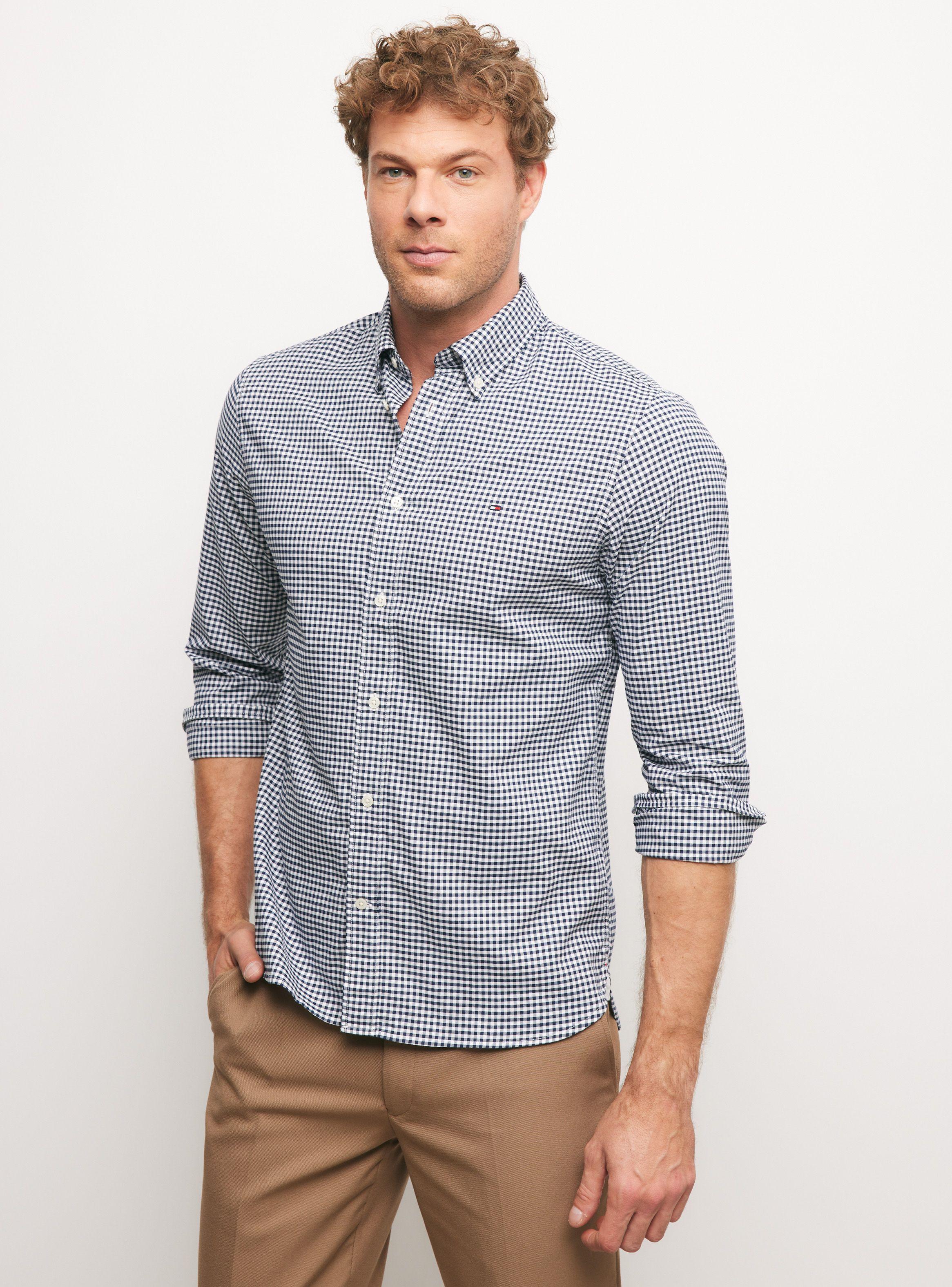 Camisa de Vestir Cuadros Print-0