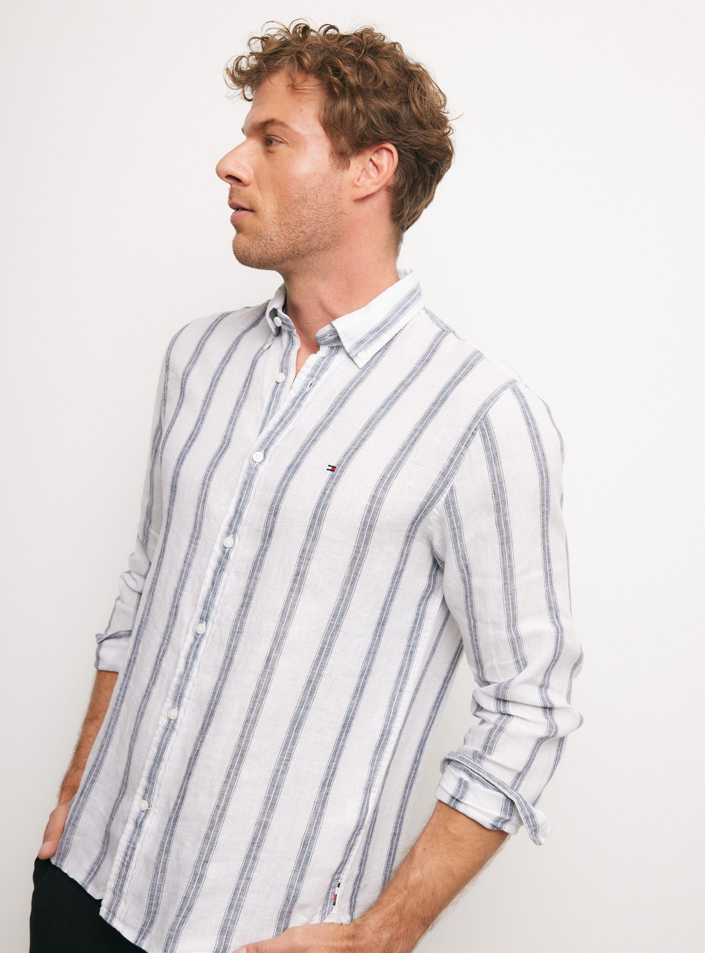 Camisa de Rayas en Lino-2