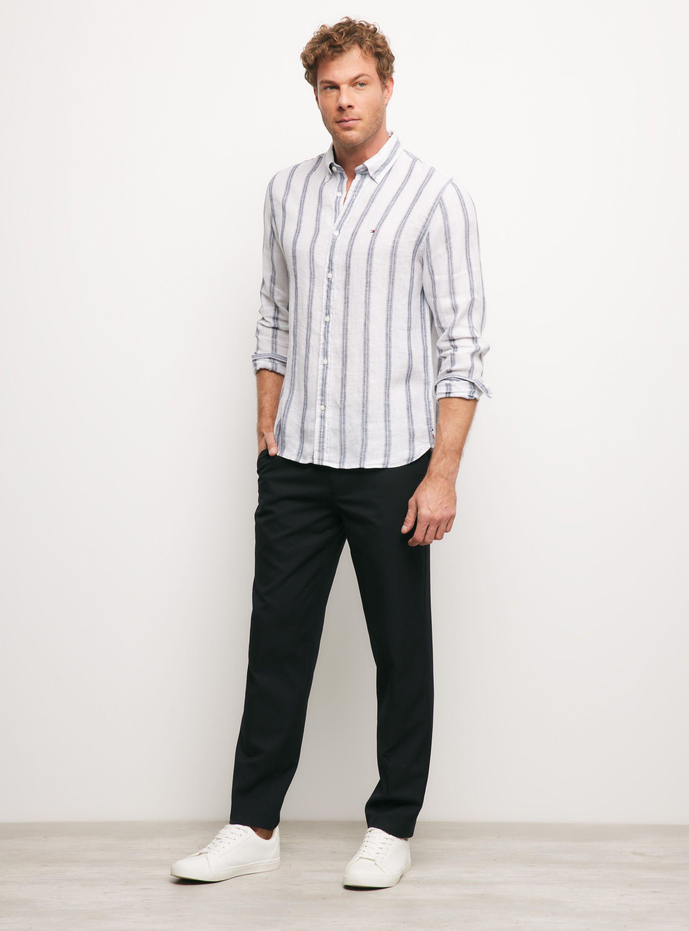 Camisa de Rayas en Lino-4
