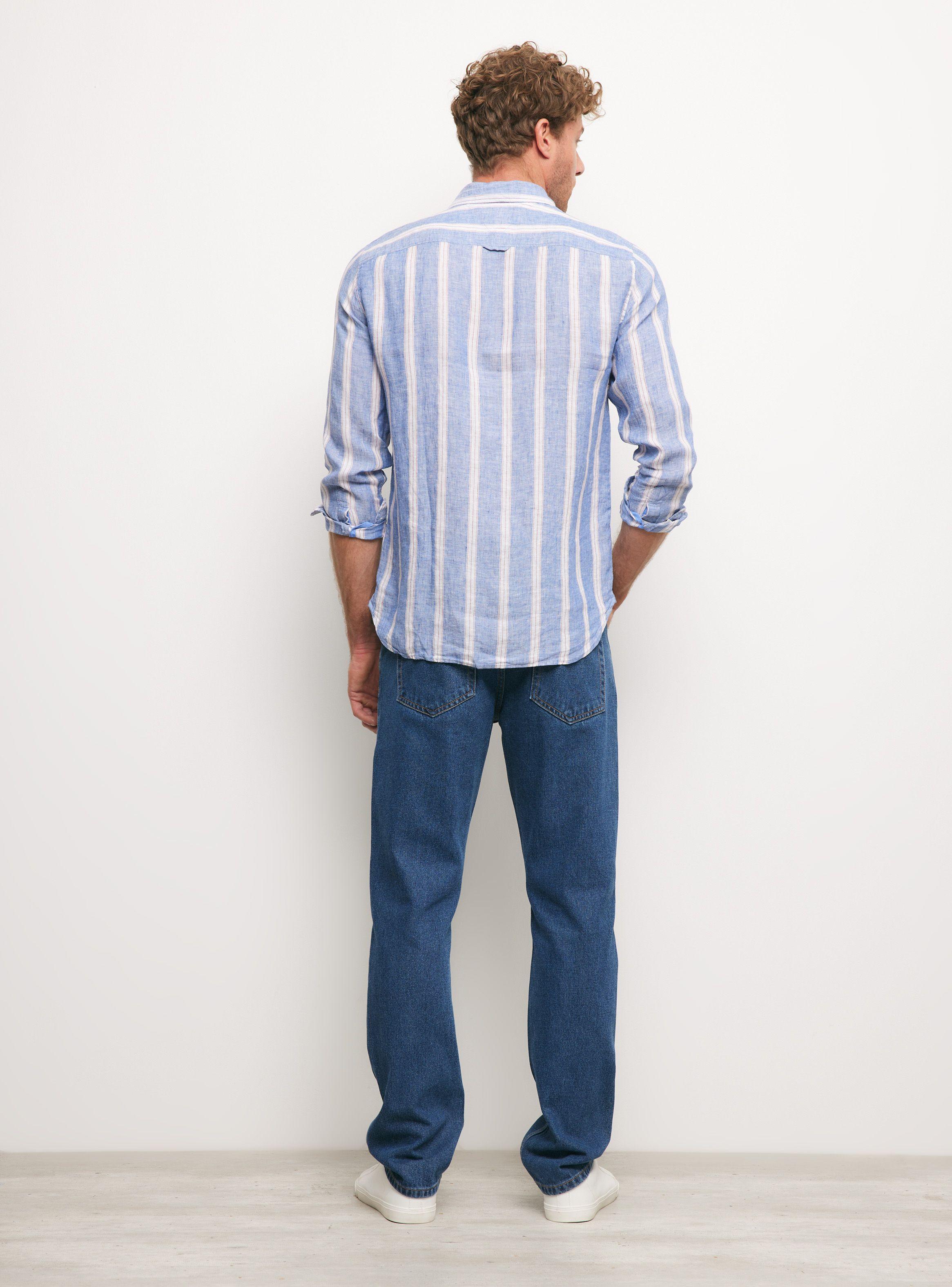 Camisa de Rayas en Lino de Tommy Hilfiger