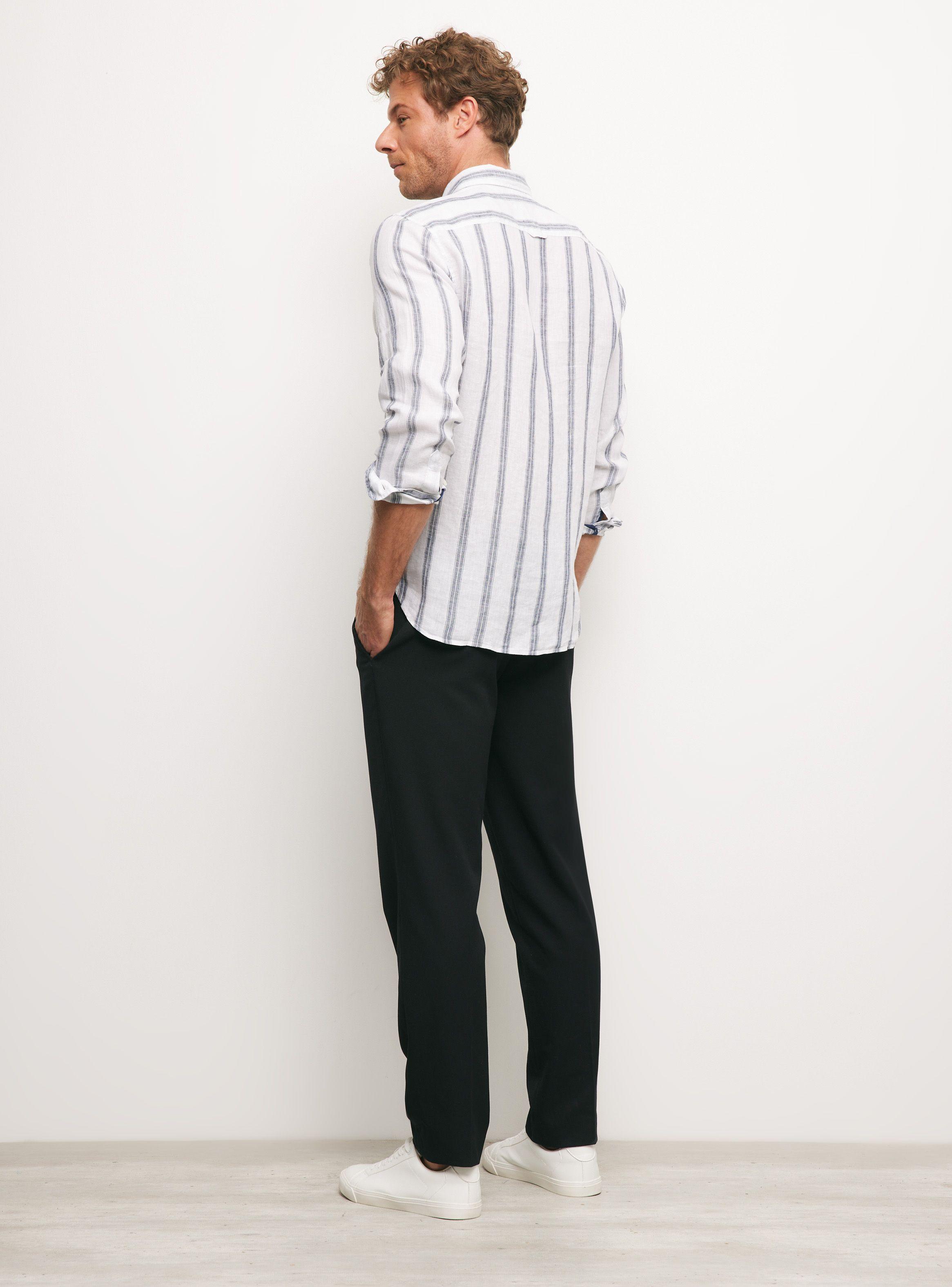 Camisa de Rayas en Lino-5