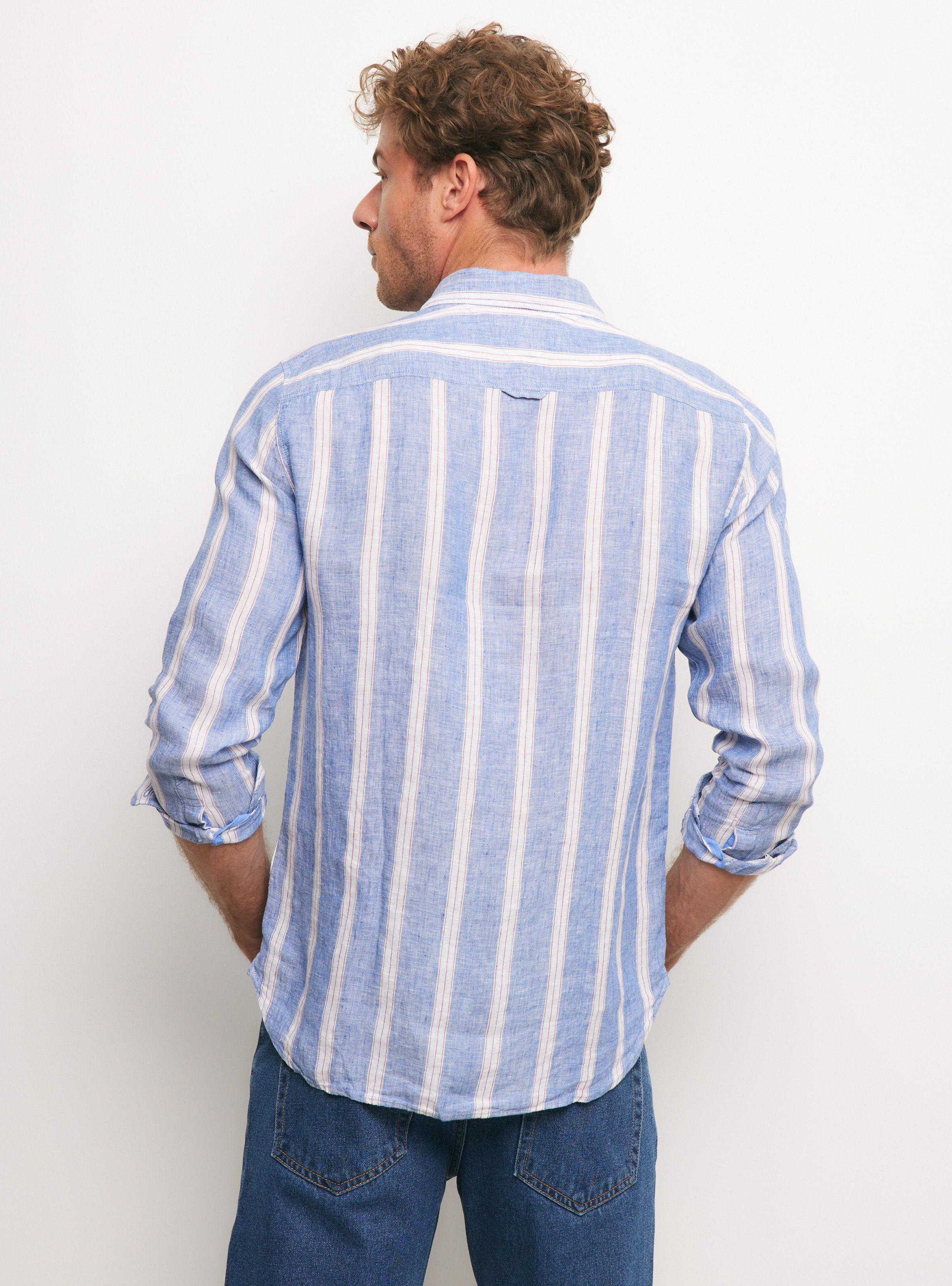 Camisa de Rayas en Lino de Tommy Hilfiger