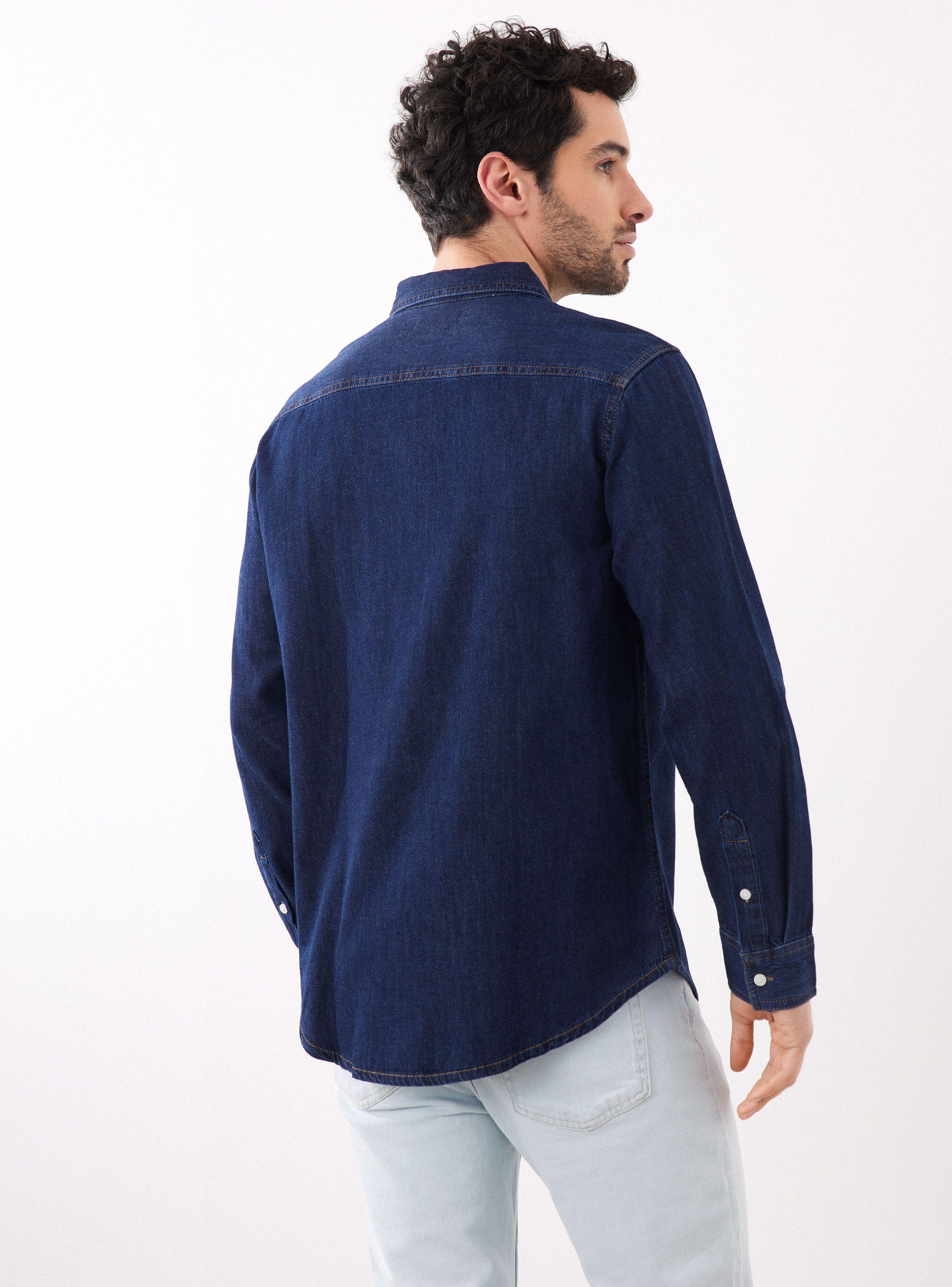 Camisa de Vestir Navy-1
