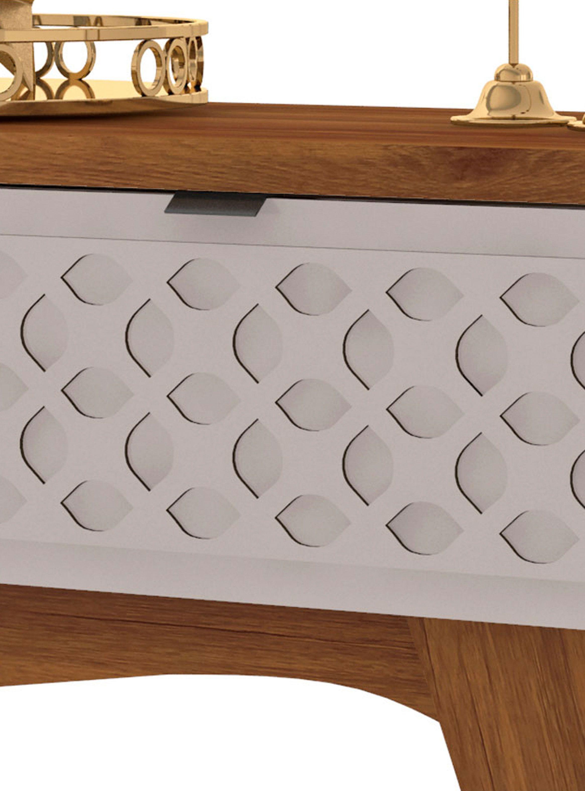 Mesa de Arrimo Isis Matte Off White-3
