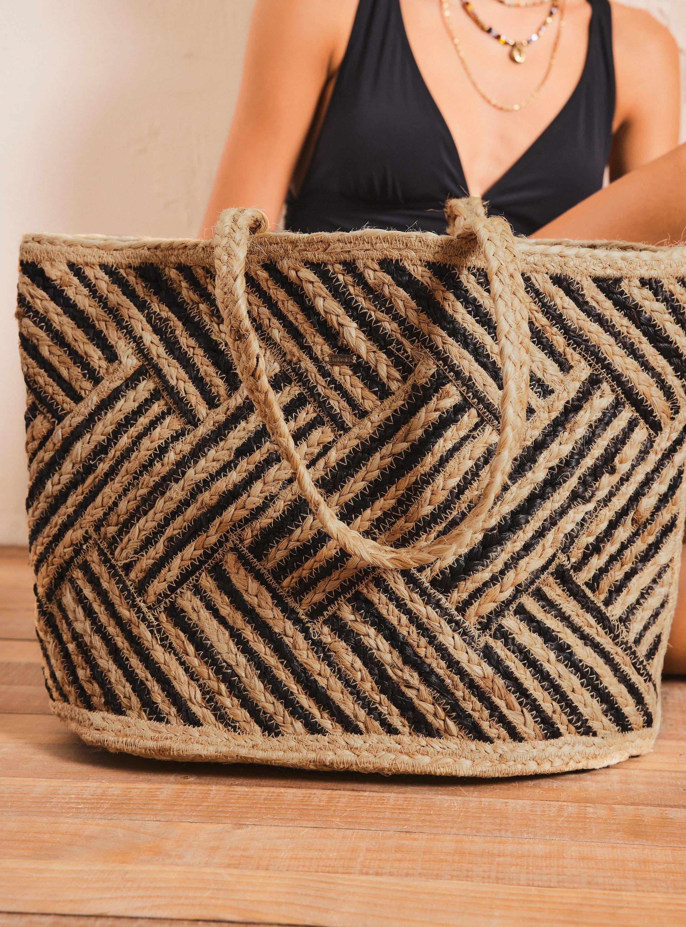 Bolso de Playa India Rafia-1