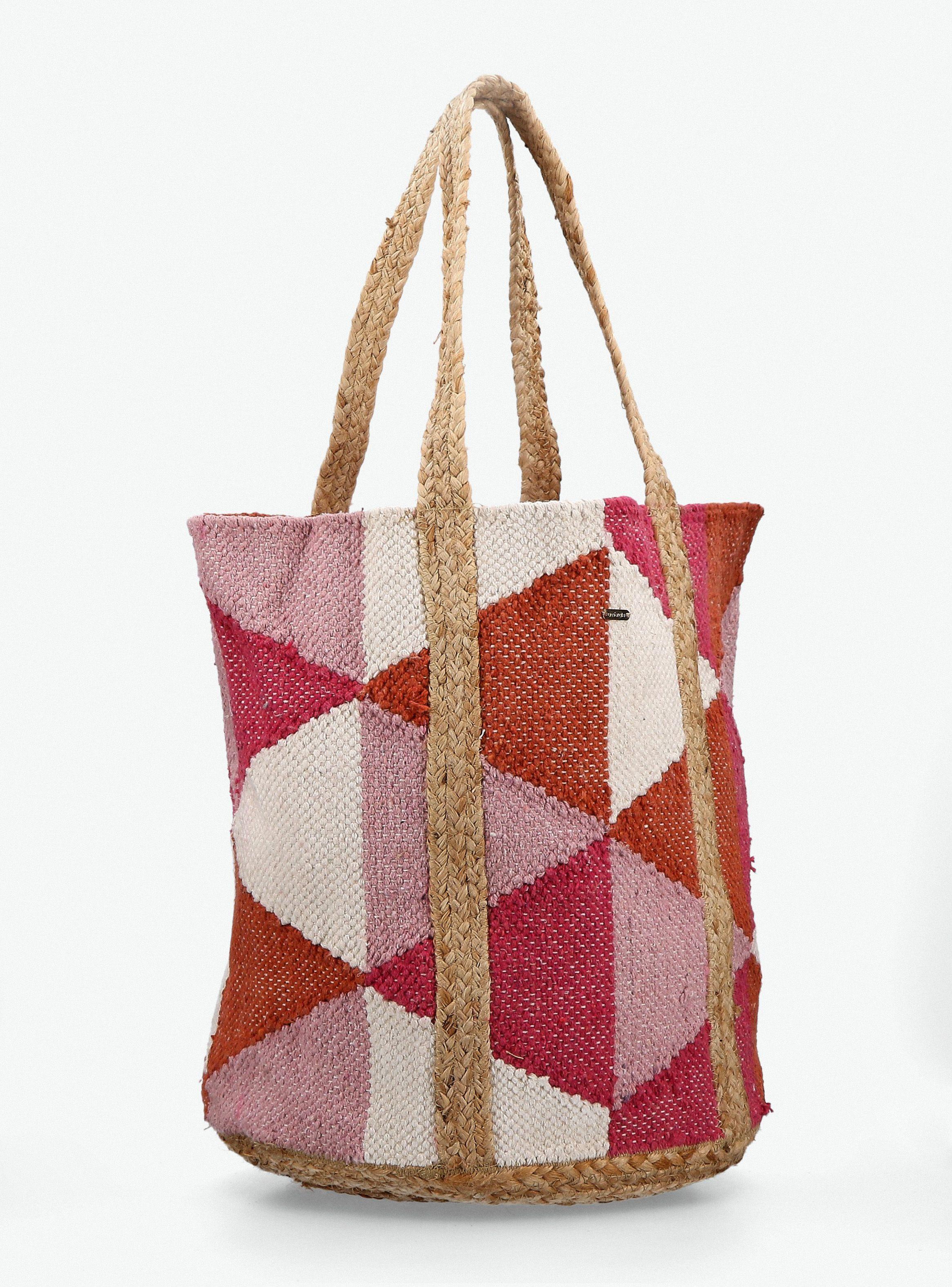 Bolso de Playa India Rafia Colores-3