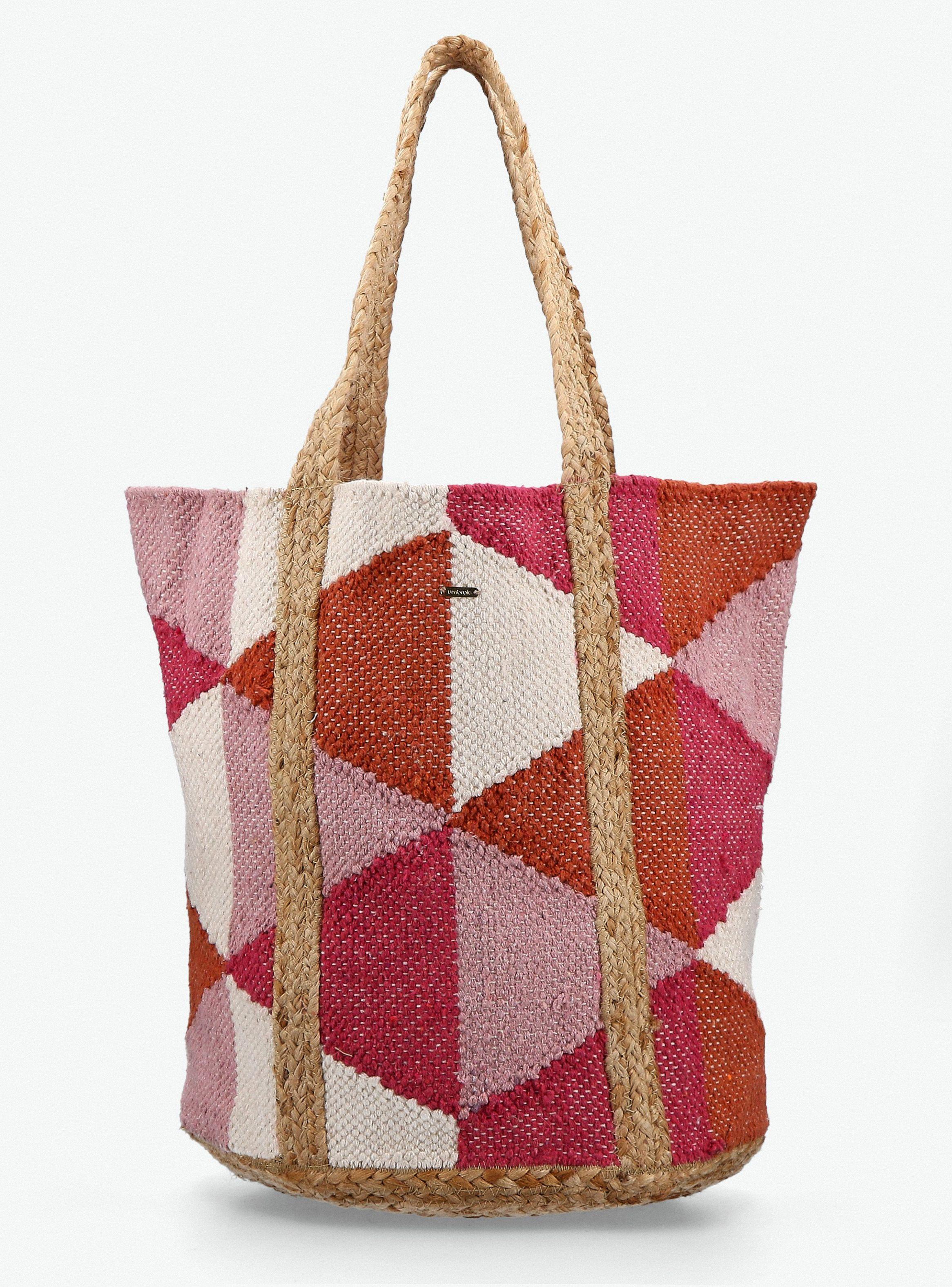 Bolso de Playa India Rafia Colores-2