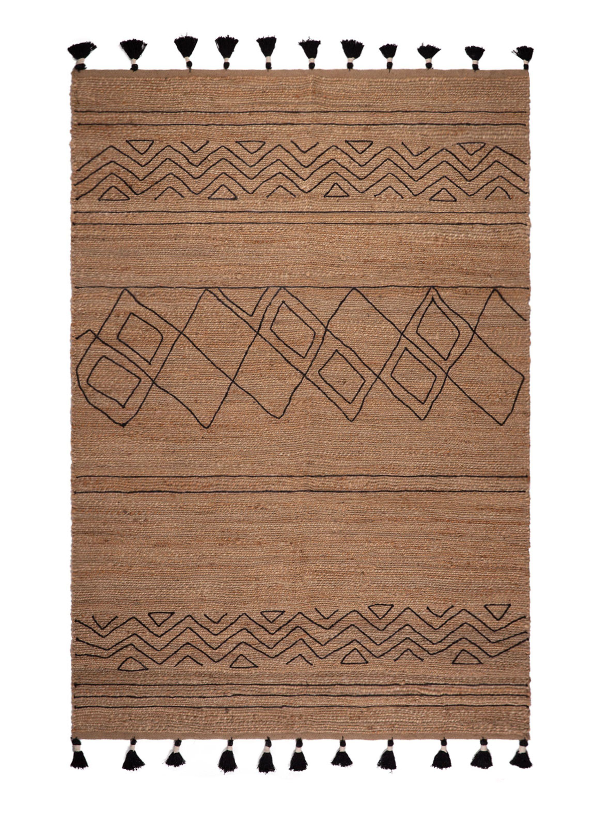 Alfombra Yute Ethnic Natural 160x230 cm-0
