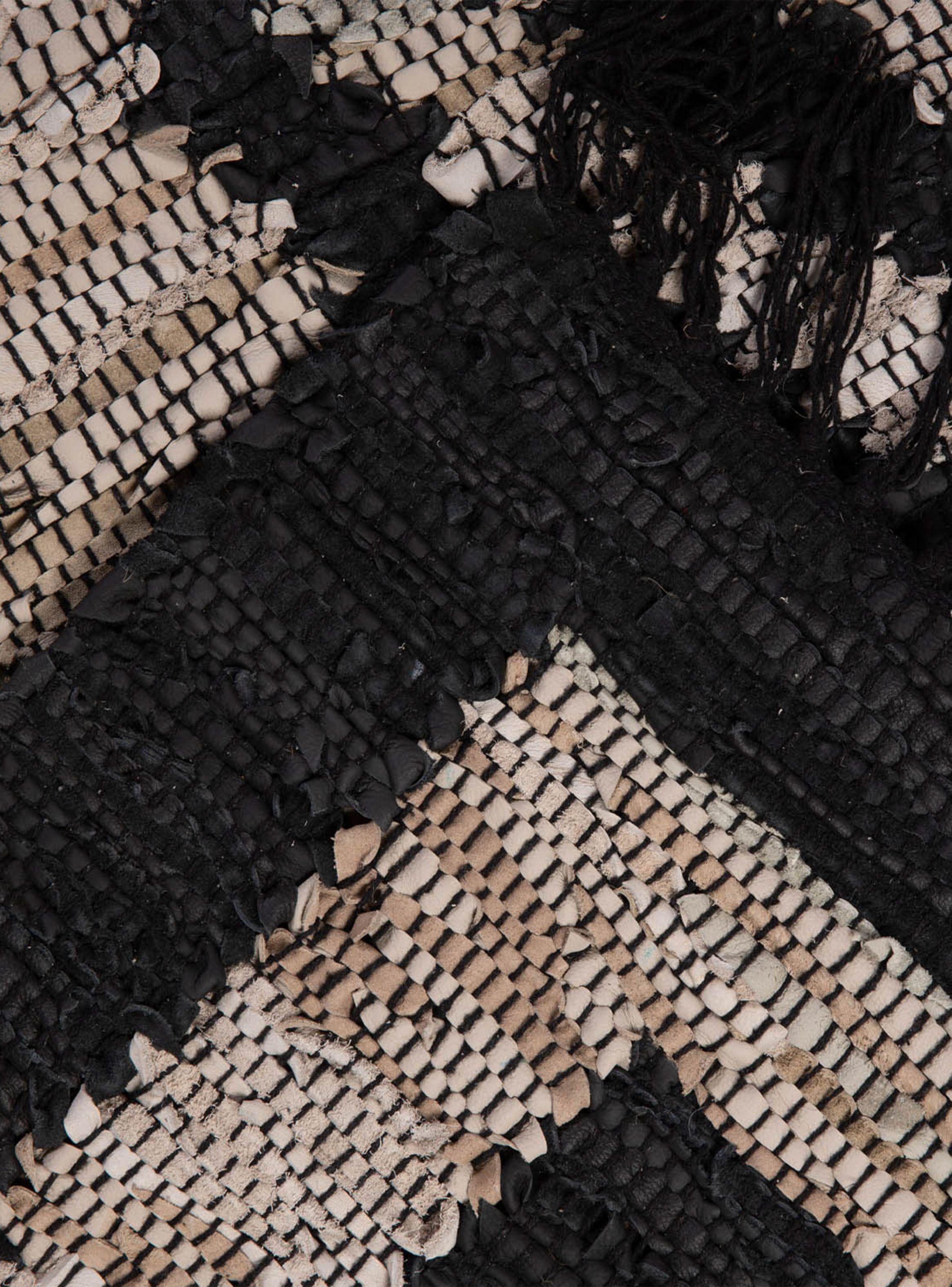 Alfombra Leather Mix Gris 160x230 cm-2