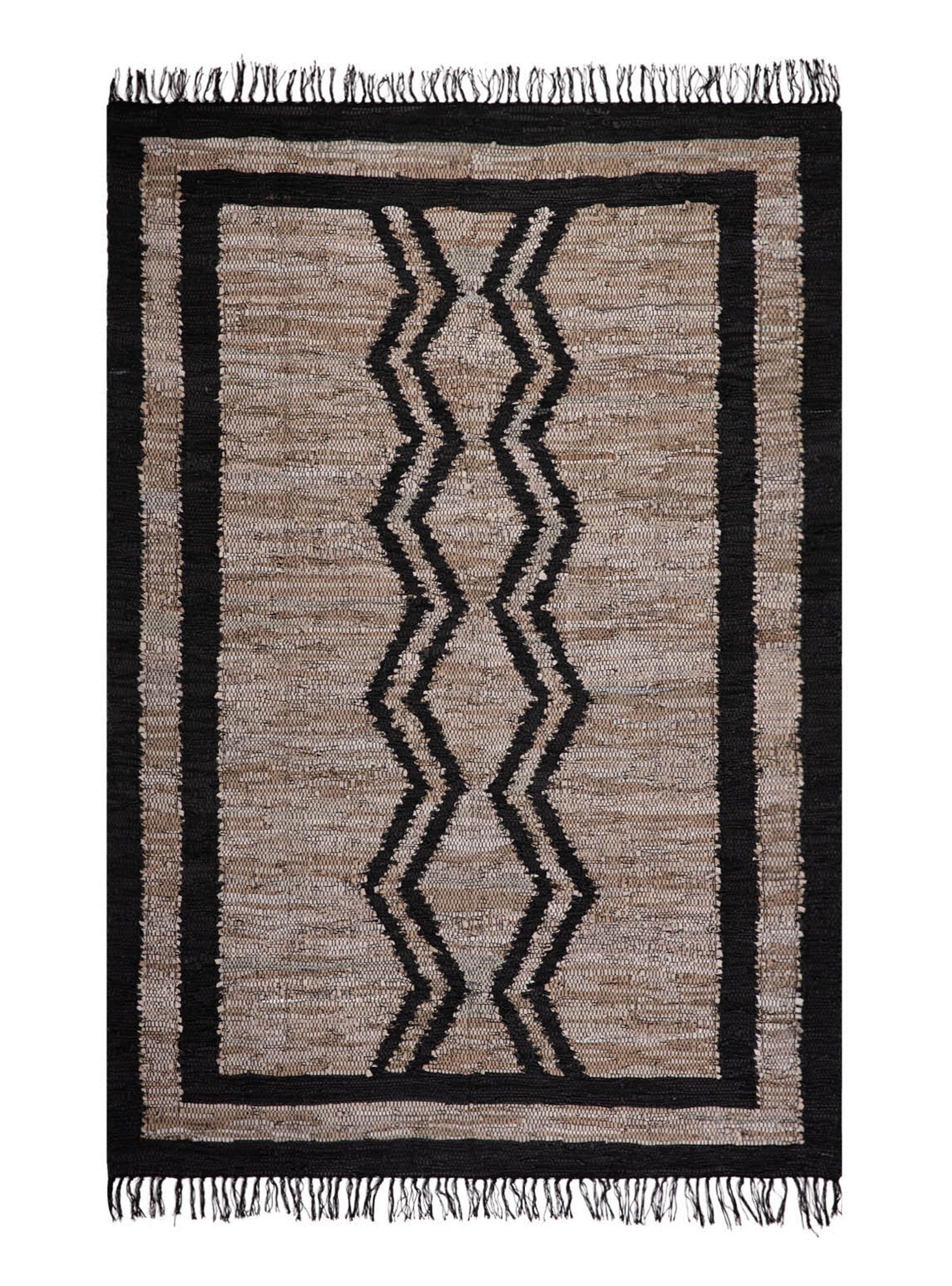 Alfombra Leather Mix Gris 160x230 cm-0