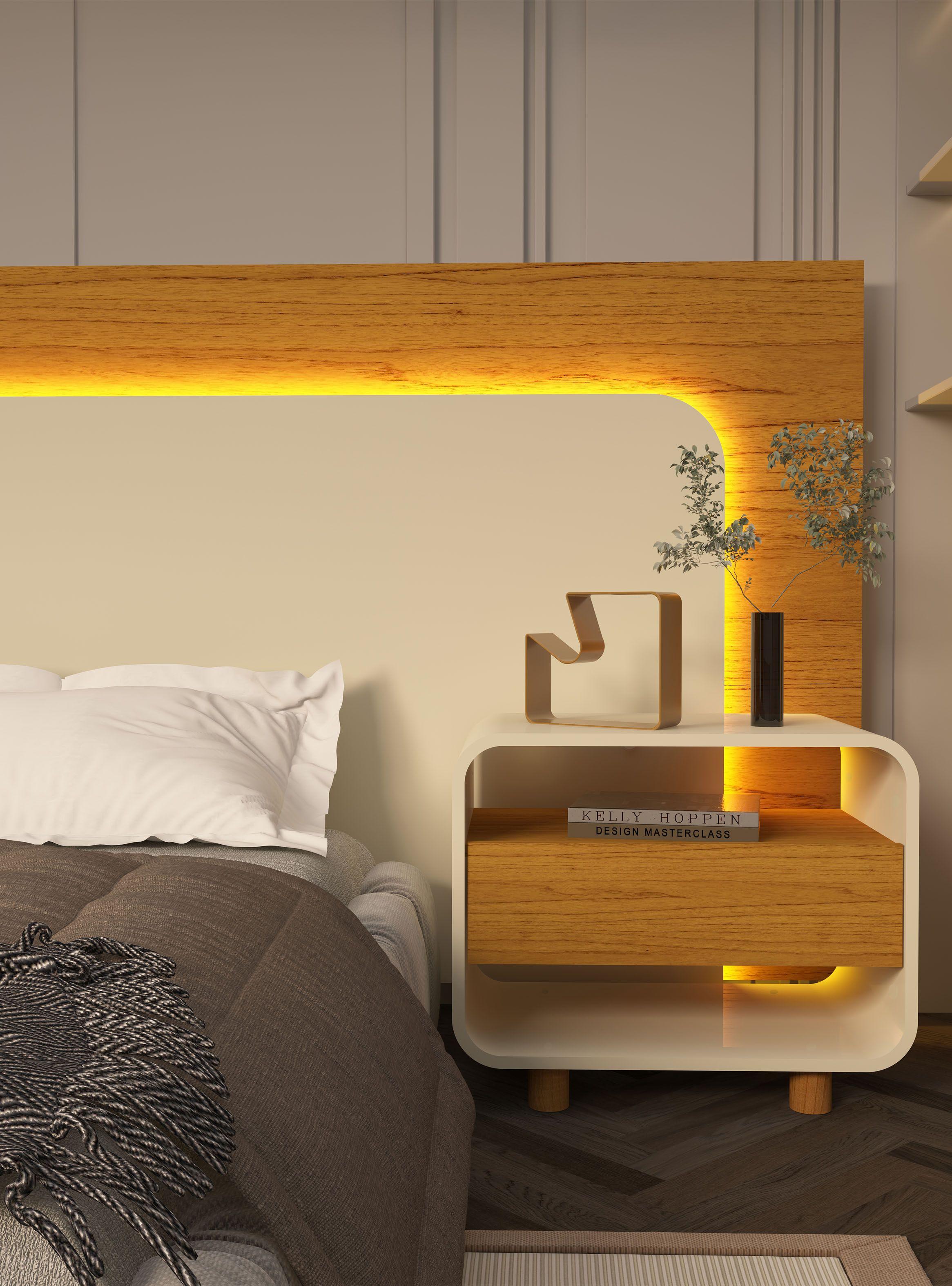 Respaldo Led + 2 Veladores Innova-2