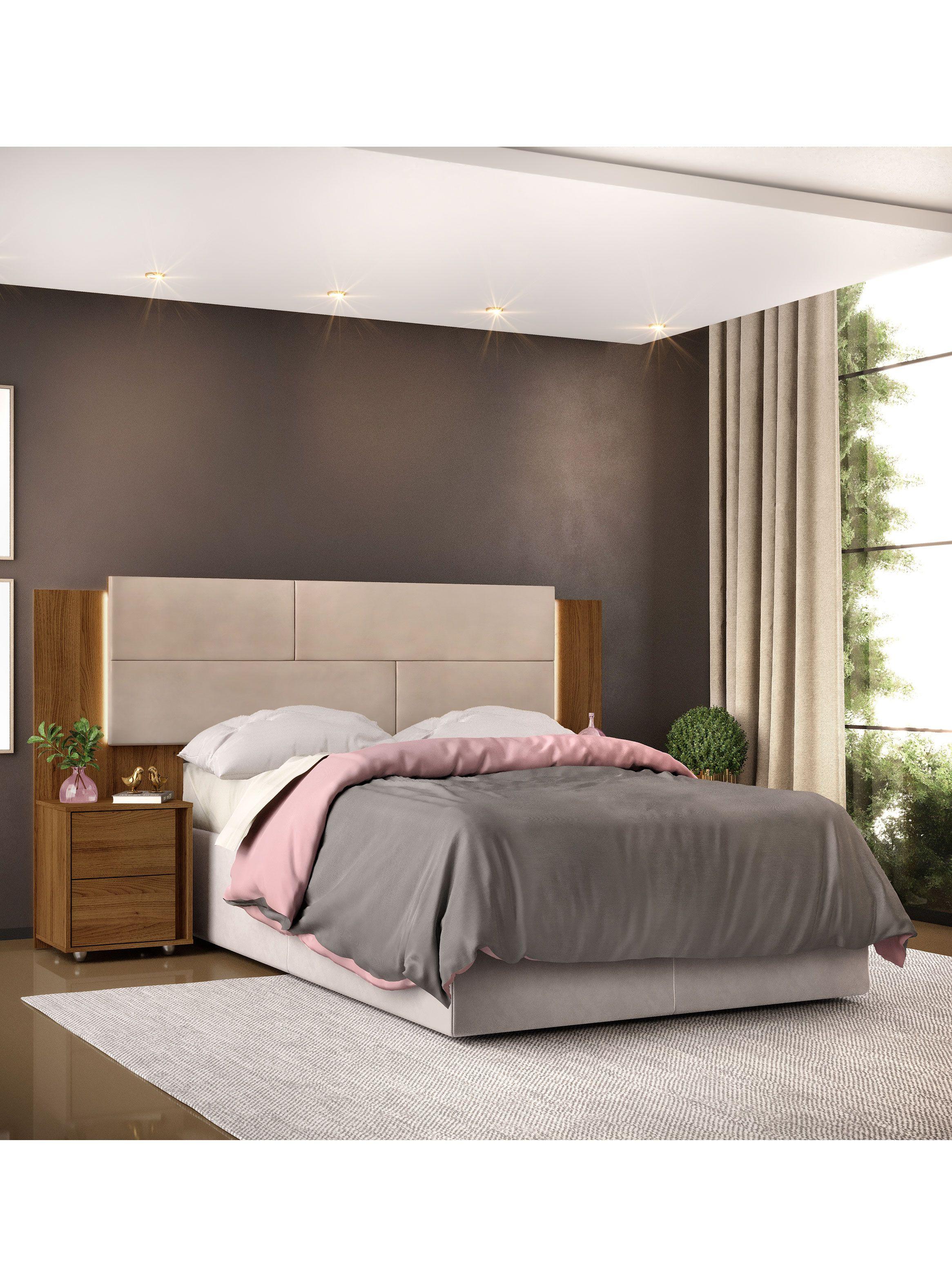 Respaldo con Tela Rubia 2 Plazas Tabaco-3