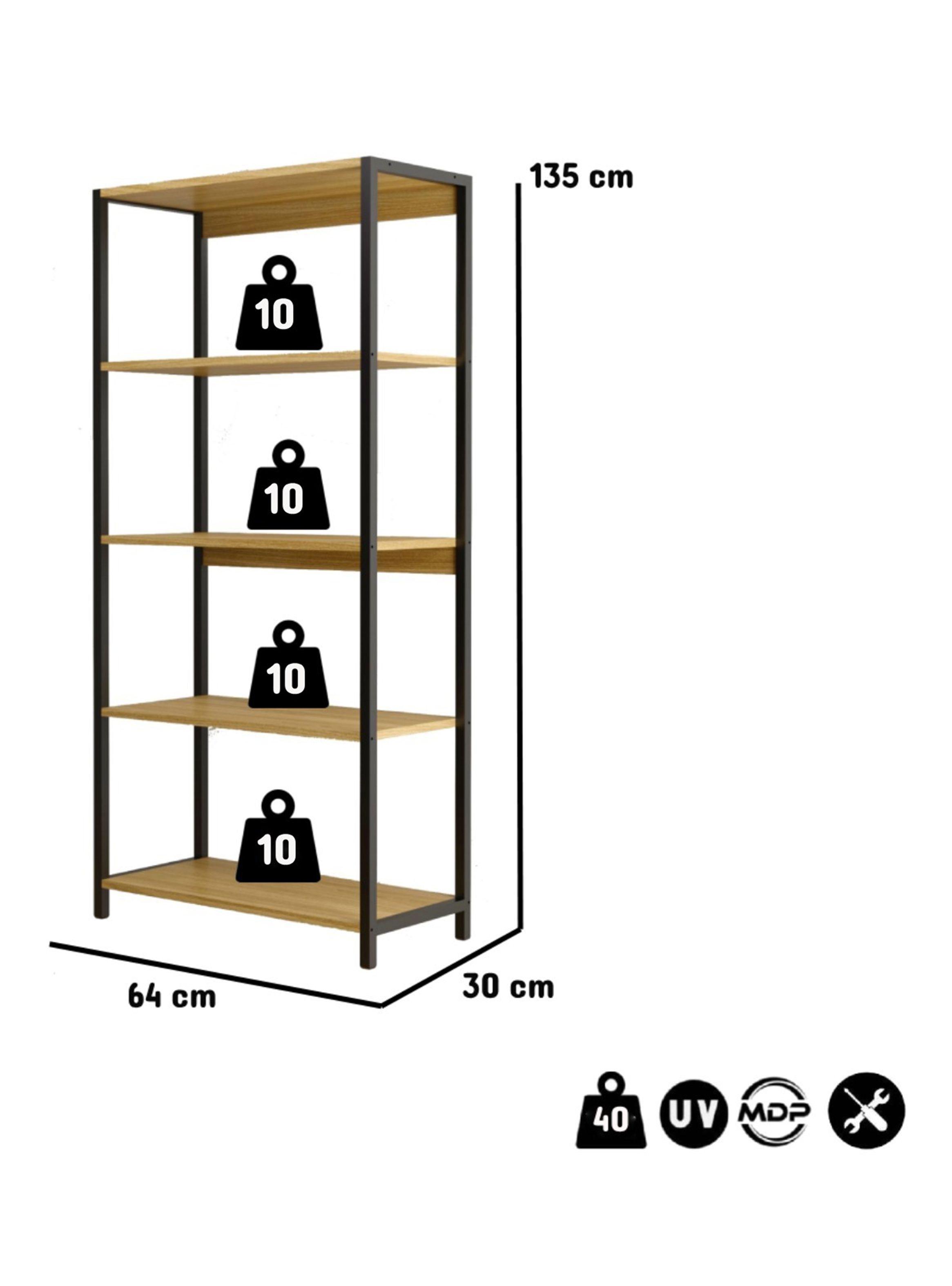 Estante New York Miel 5 Niveles-1