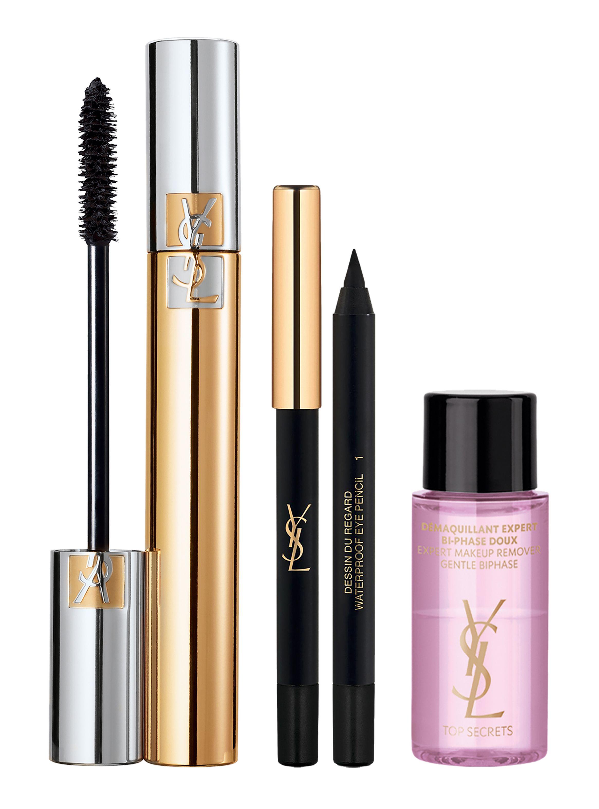 Set Máscara de Pestañas Volume Effet Faux Clils + Mini Delineador de Ojos Waterproof Dessin Du Regard + Desmaquillante Bifásico Yves Saint Laurent-1