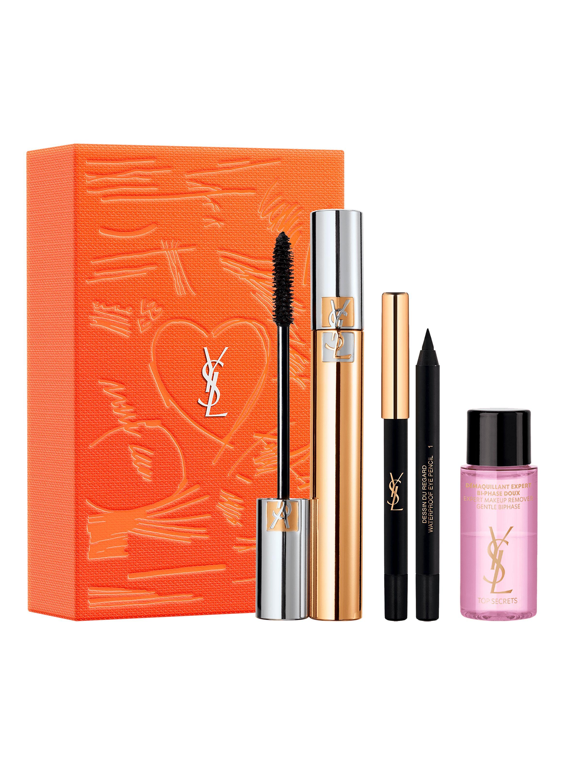 Set Máscara de Pestañas Volume Effet Faux Clils + Mini Delineador de Ojos Waterproof Dessin Du Regard + Desmaquillante Bifásico Yves Saint Laurent-0