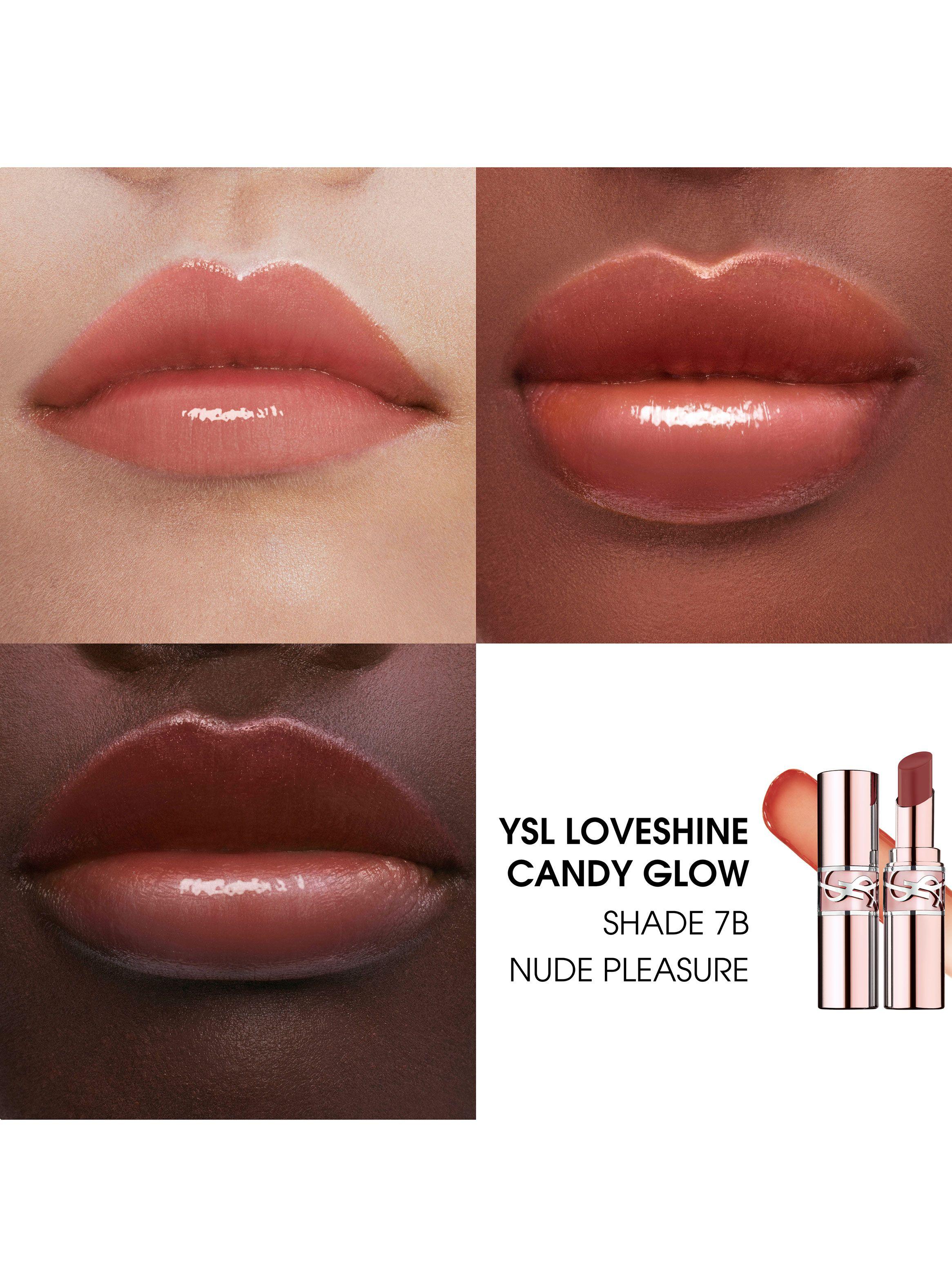 Bálsamo Labial YSL Loveshine Candy Glow 7B Nude Pleasure Yves Saint Laurent-2